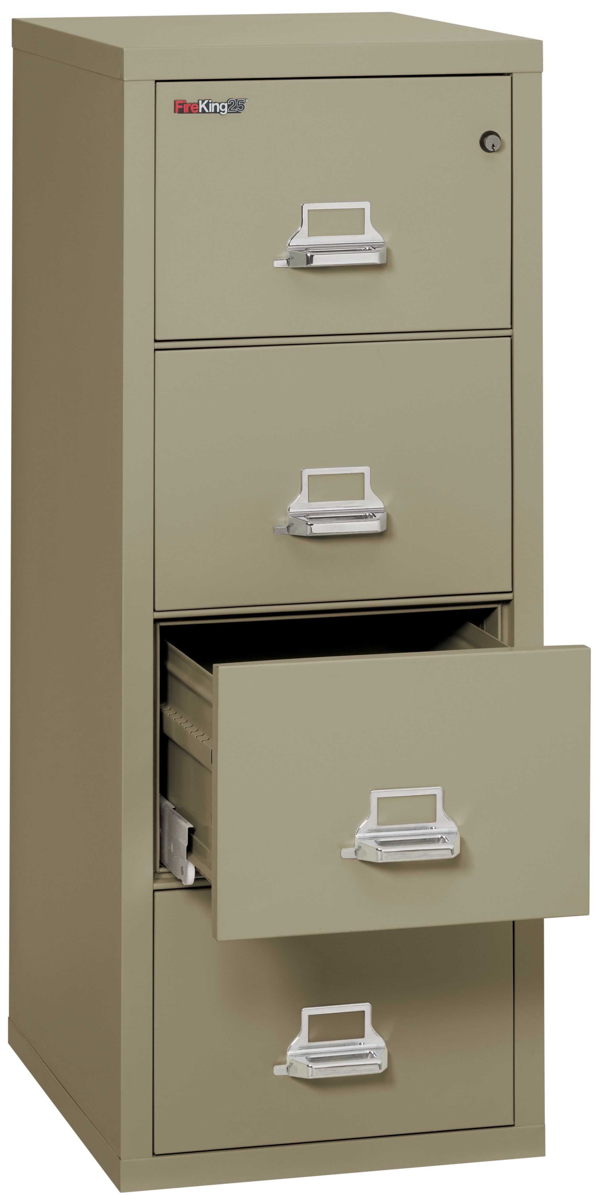 1 Hour Fire Resistant File Cabinet - 4 Drawer letter 25" depth