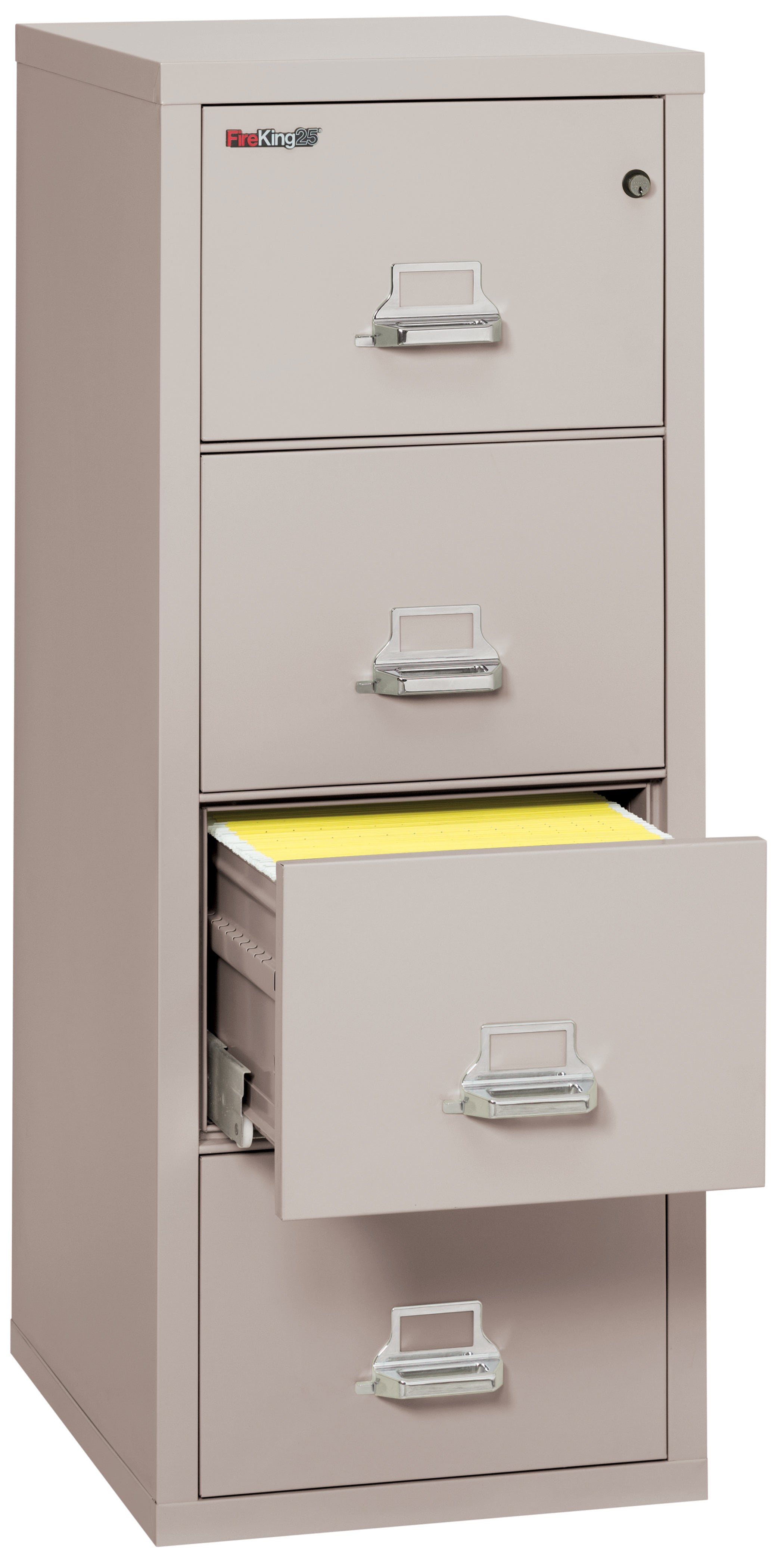 1 Hour Fire Resistant File Cabinet - 4 Drawer letter 25" depth