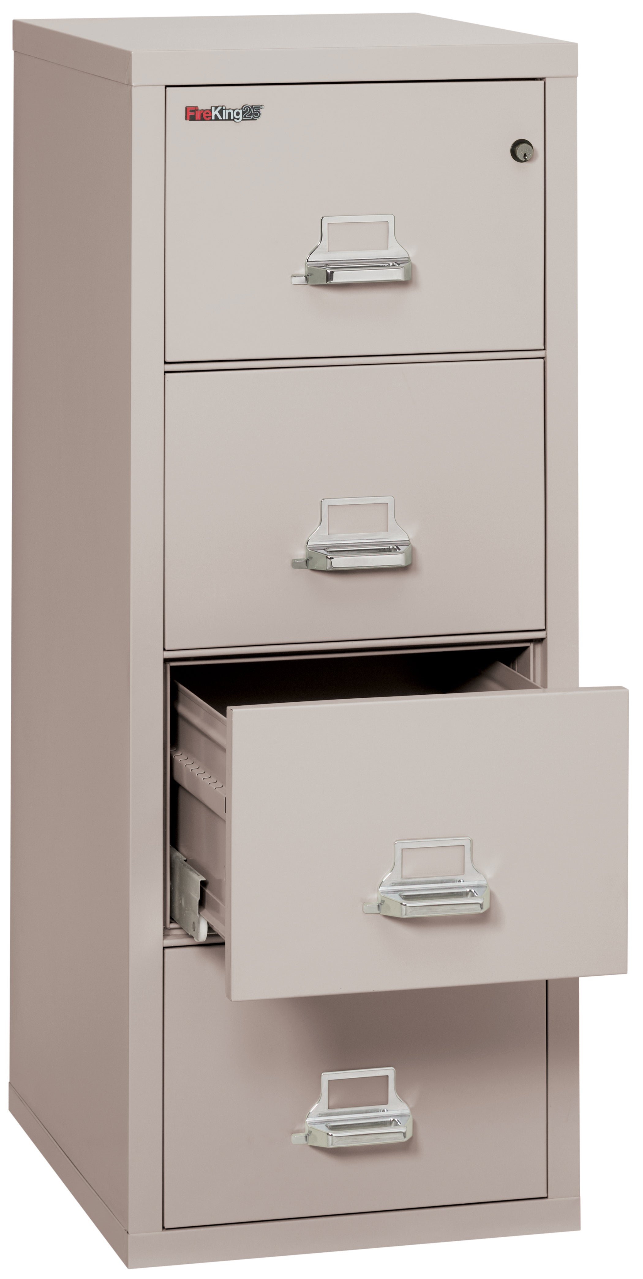 1 Hour Fire Resistant File Cabinet - 4 Drawer letter 25" depth