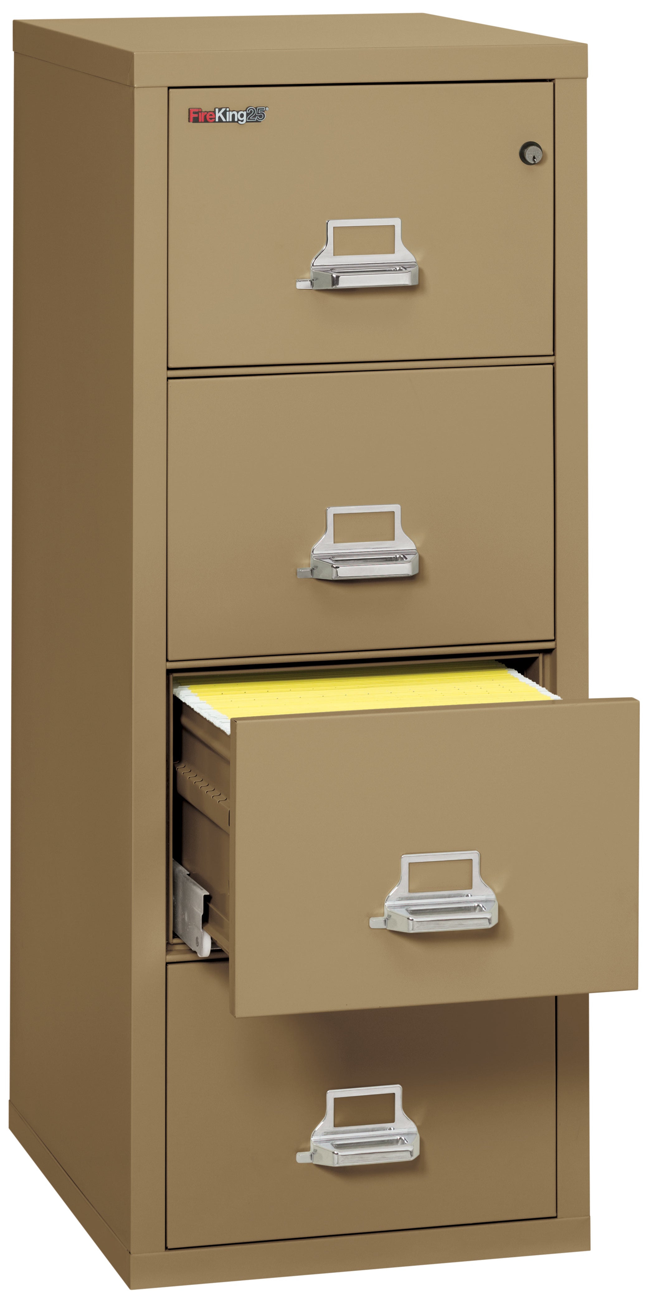 1 Hour Fire Resistant File Cabinet - 4 Drawer letter 25" depth