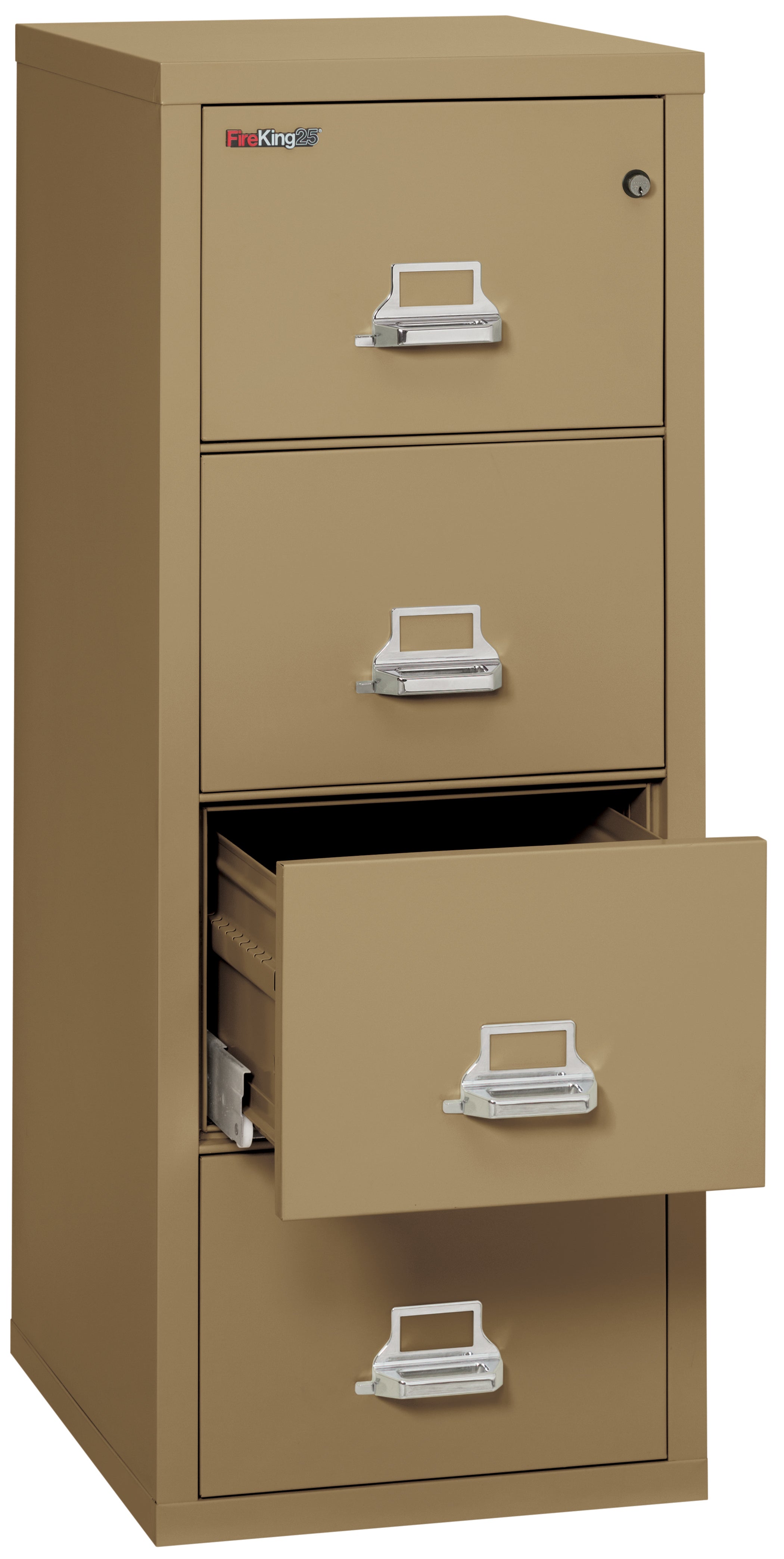 1 Hour Fire Resistant File Cabinet - 4 Drawer letter 25" depth