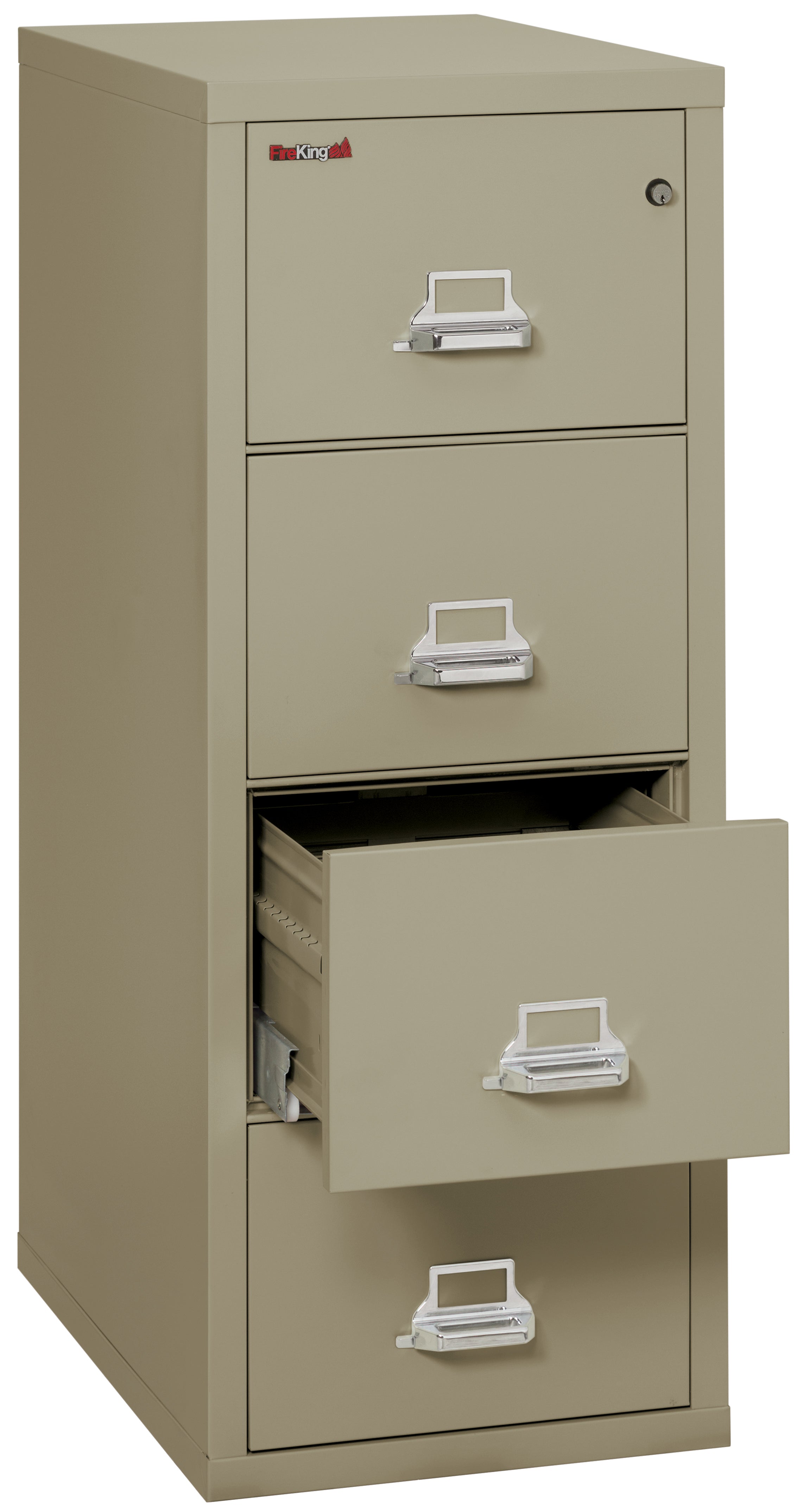 1 Hour Fire Resistant File Cabinet - 4 Drawer Letter 31" depth