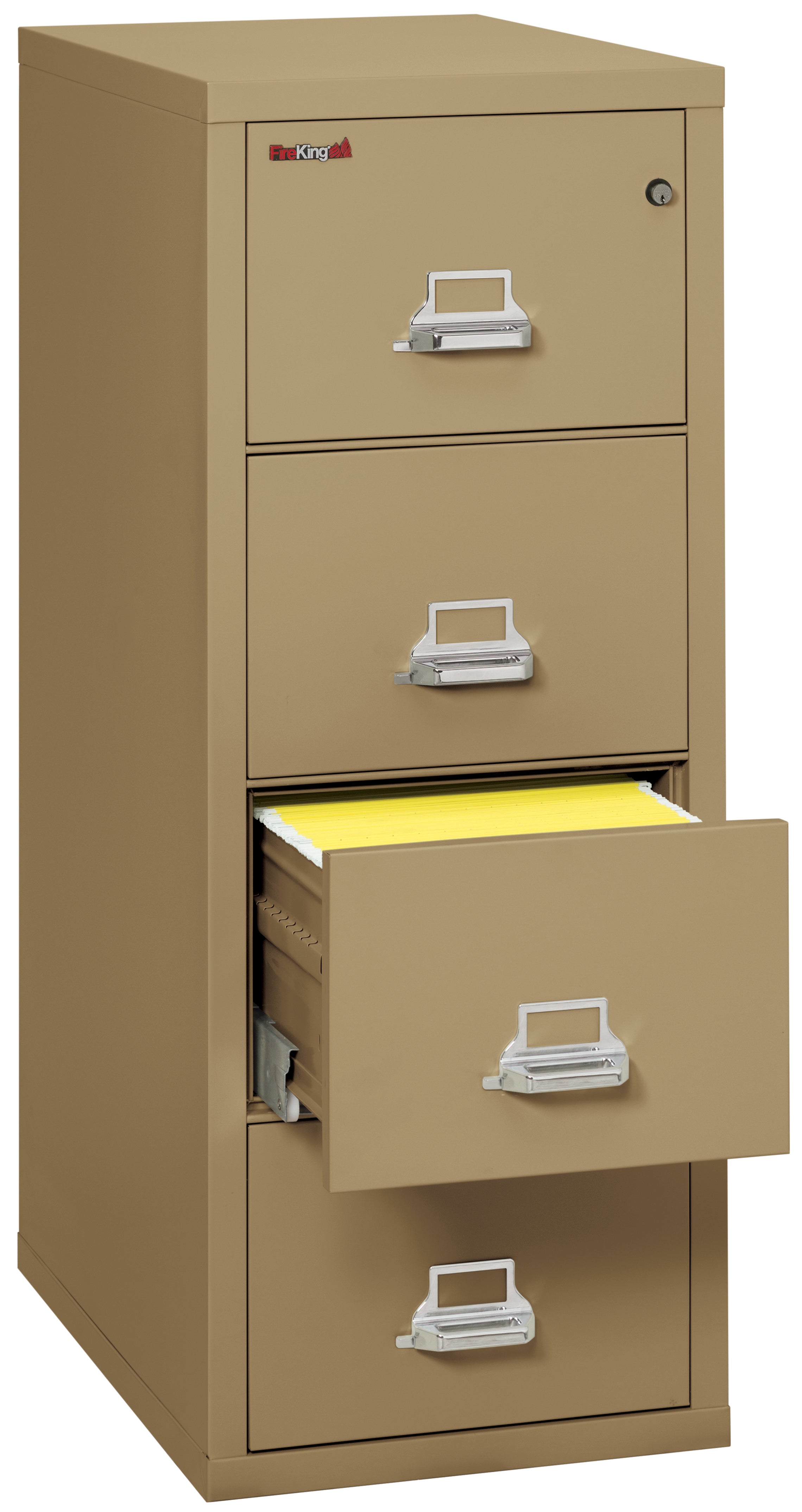 1 Hour Fire Resistant File Cabinet - 4 Drawer Letter 31" depth