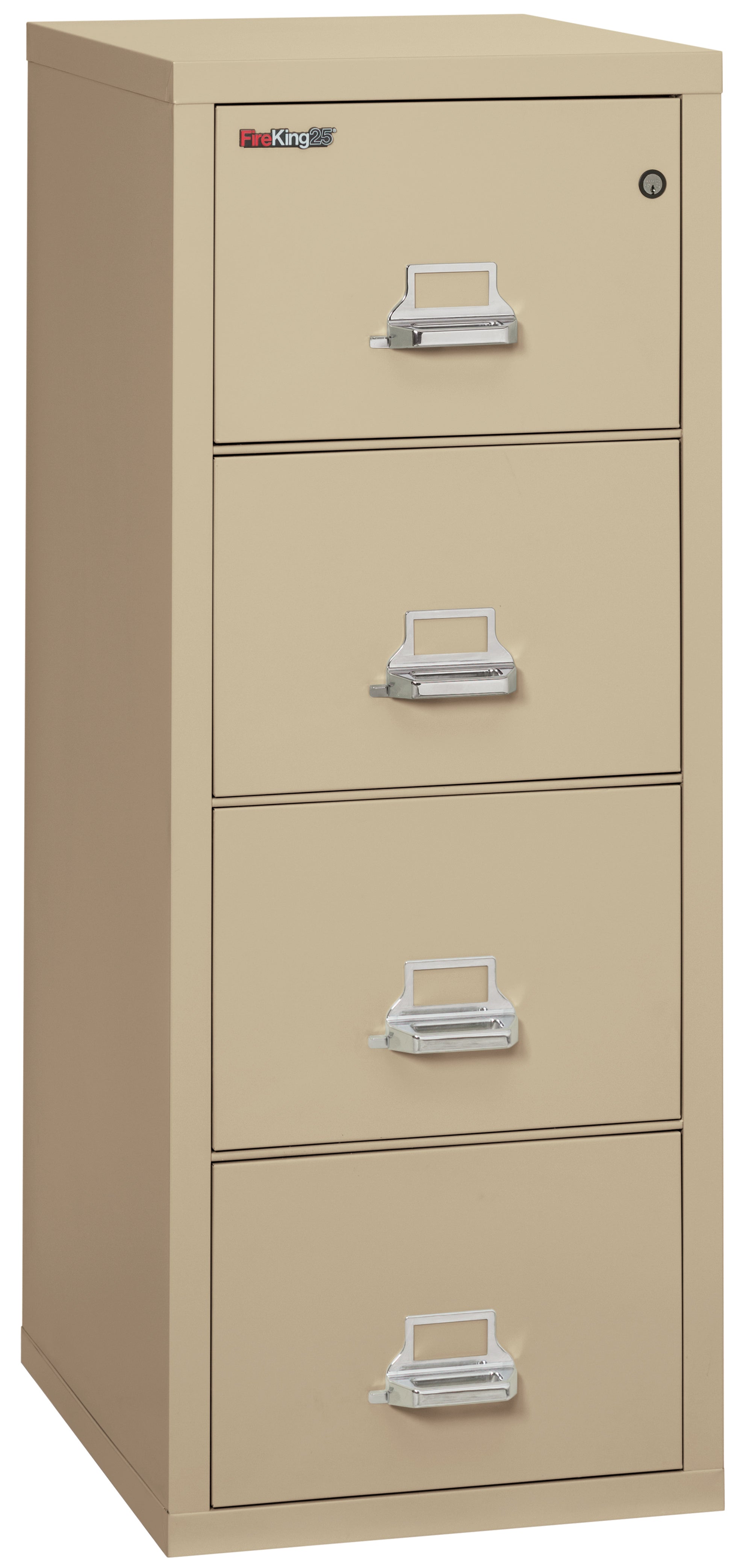 1 Hour Fire Resistant File Cabinet - 4 Drawer Legal 25" depth