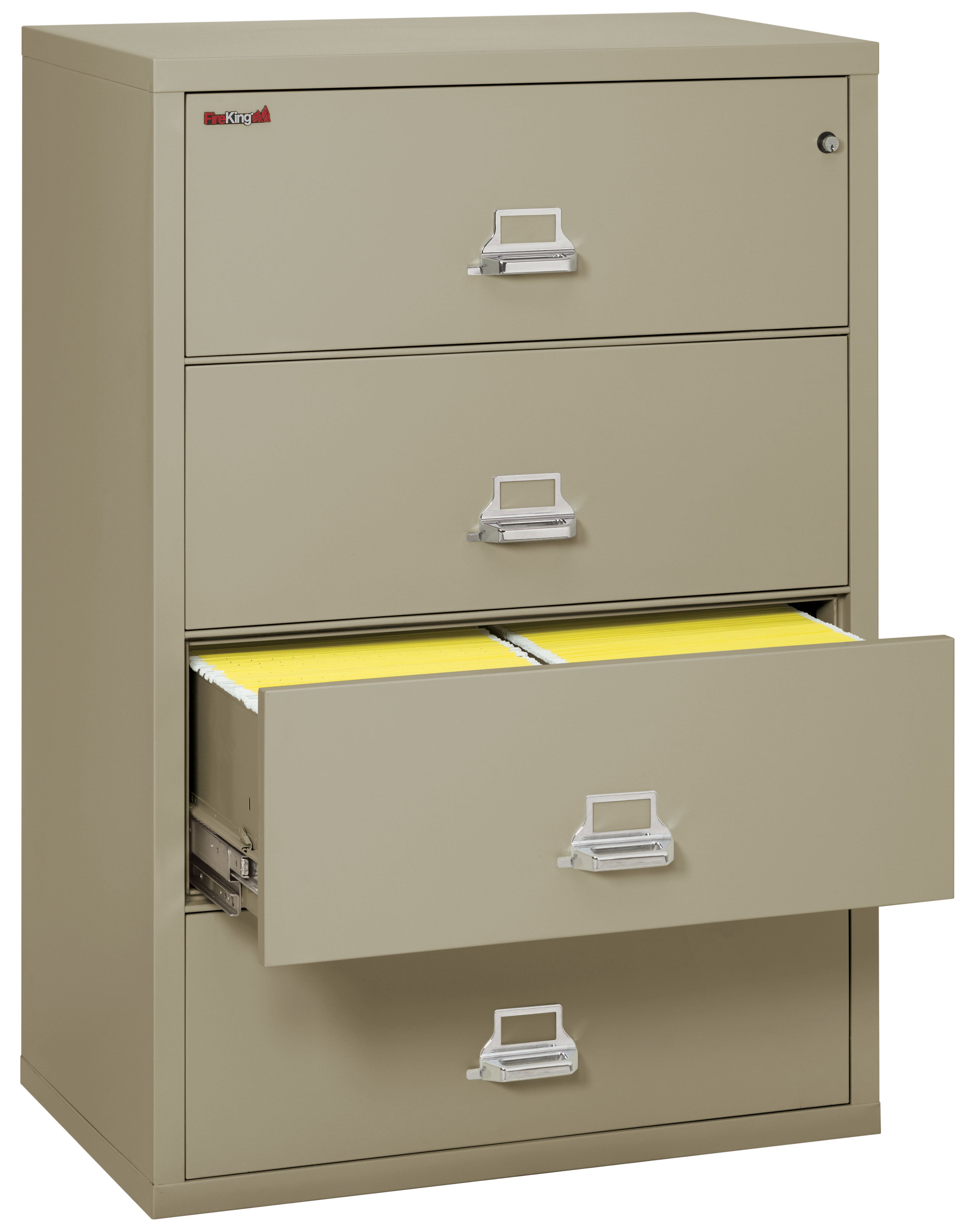 Fire Resistant File Cabinet - 4 Drawer Lateral 38" wide