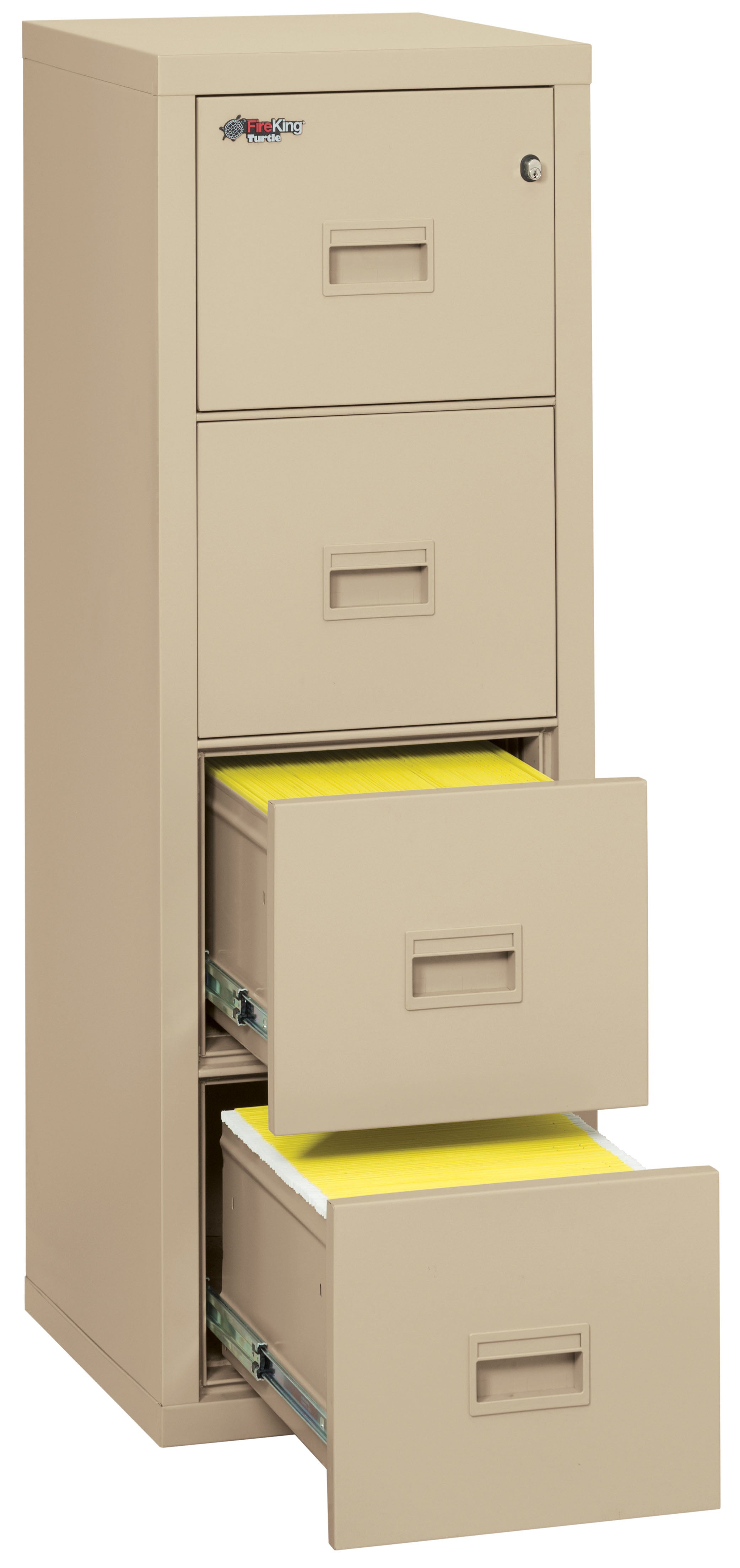 Fire Rated 2 drawer 22" depth letter/legal file cabinet