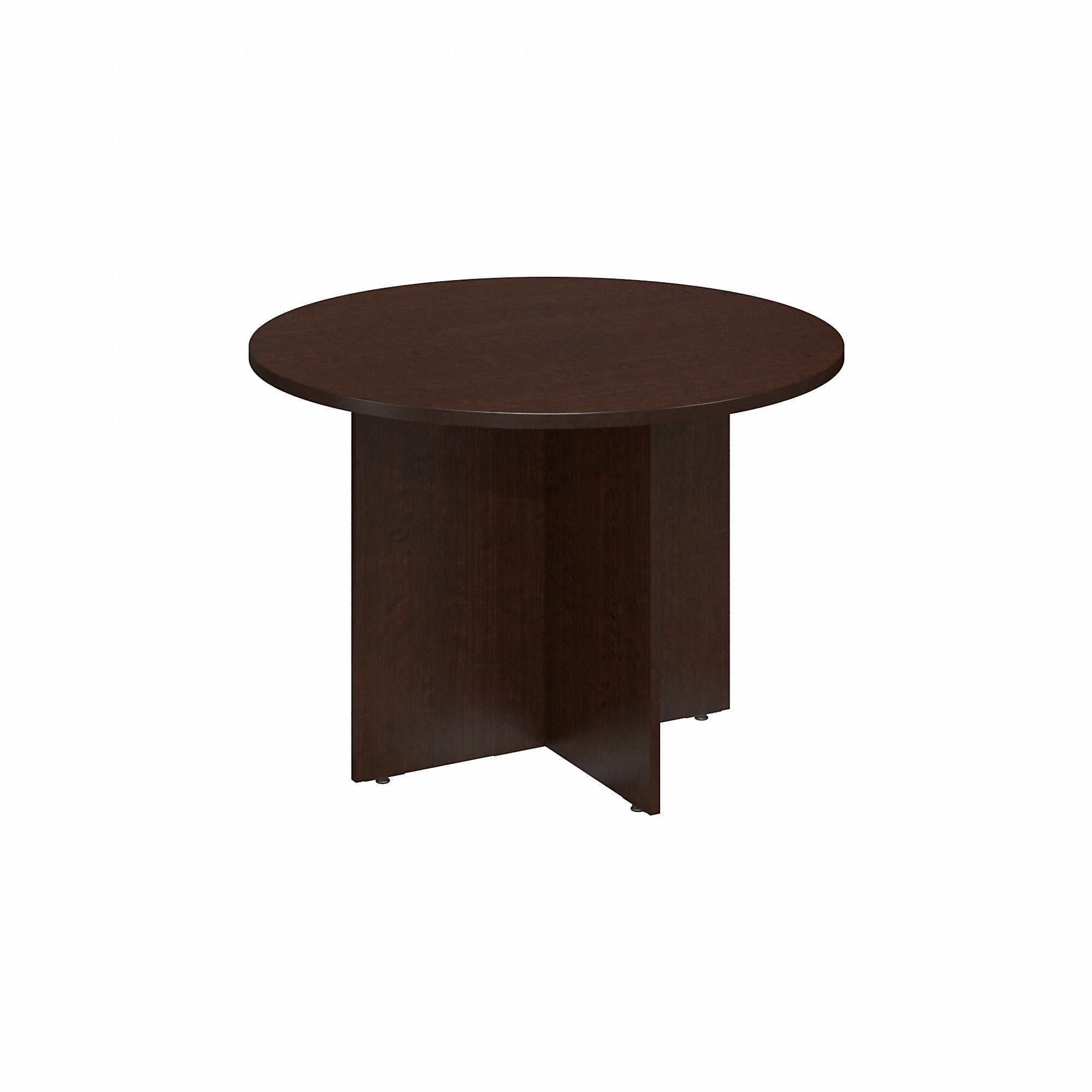 Bush Business Furniture 42W Round Conference Table with Wood Base | Position 8