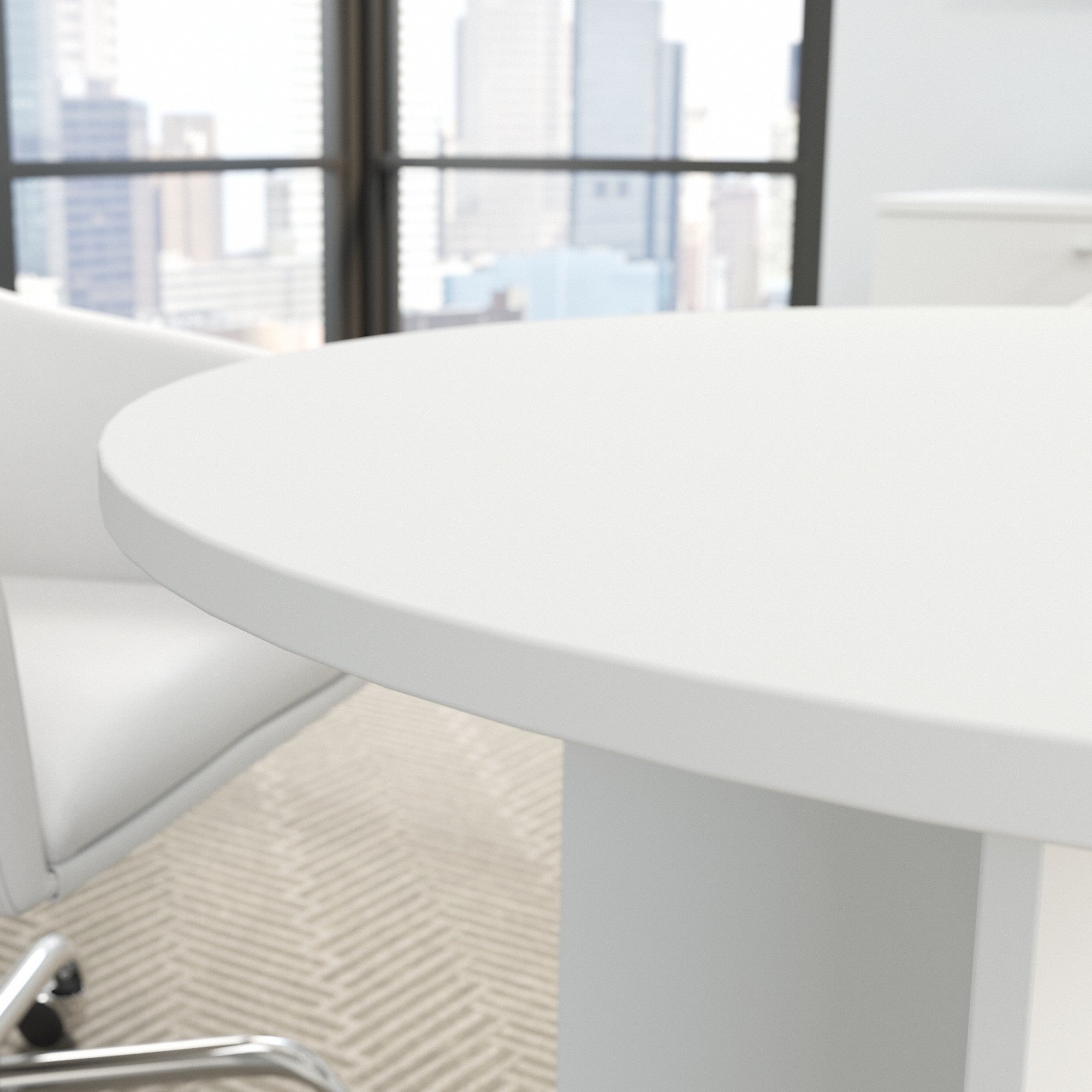 Bush Business Furniture 42W Round Conference Table with Wood Base | Position 35