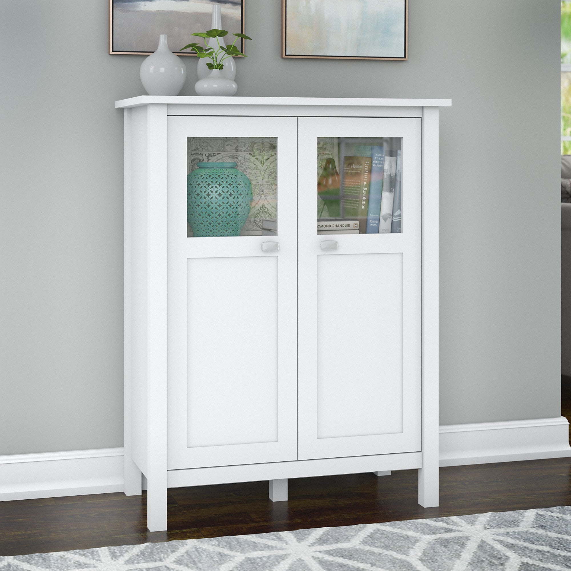 Bush Furniture Broadview Storage Cabinet with Doors