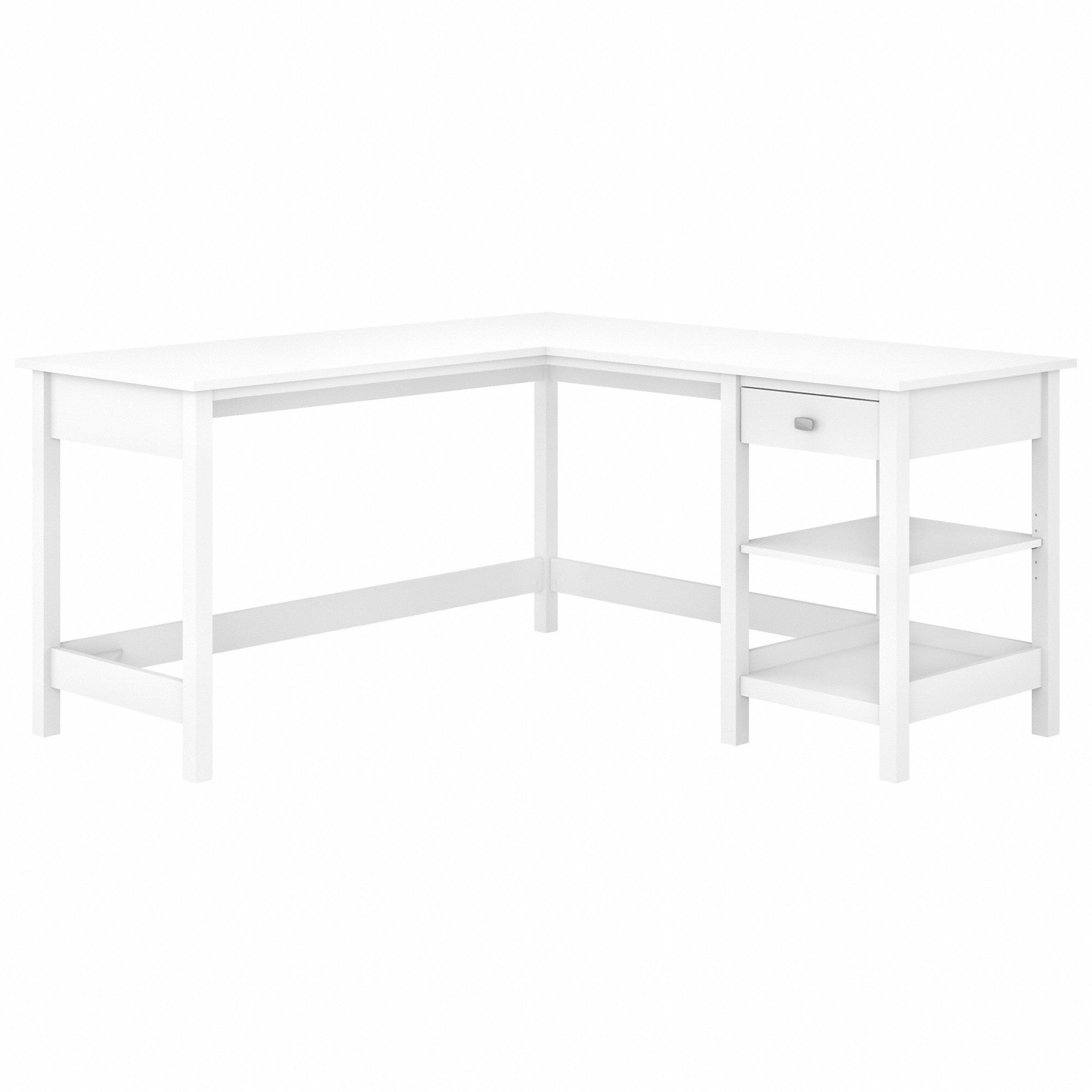 Bush Furniture Broadview 60W L Shaped Computer Desk with Storage