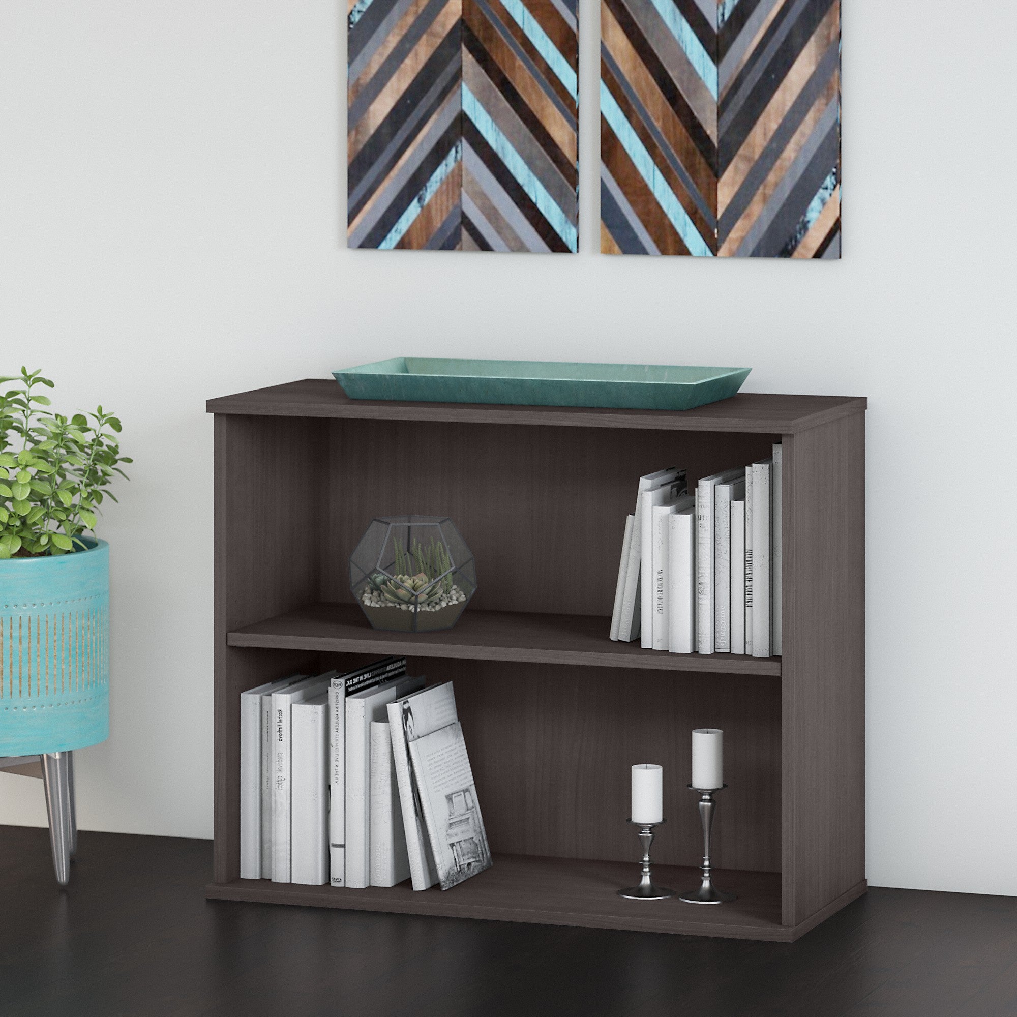 Bush Business Furniture Small 2 Shelf Bookcase