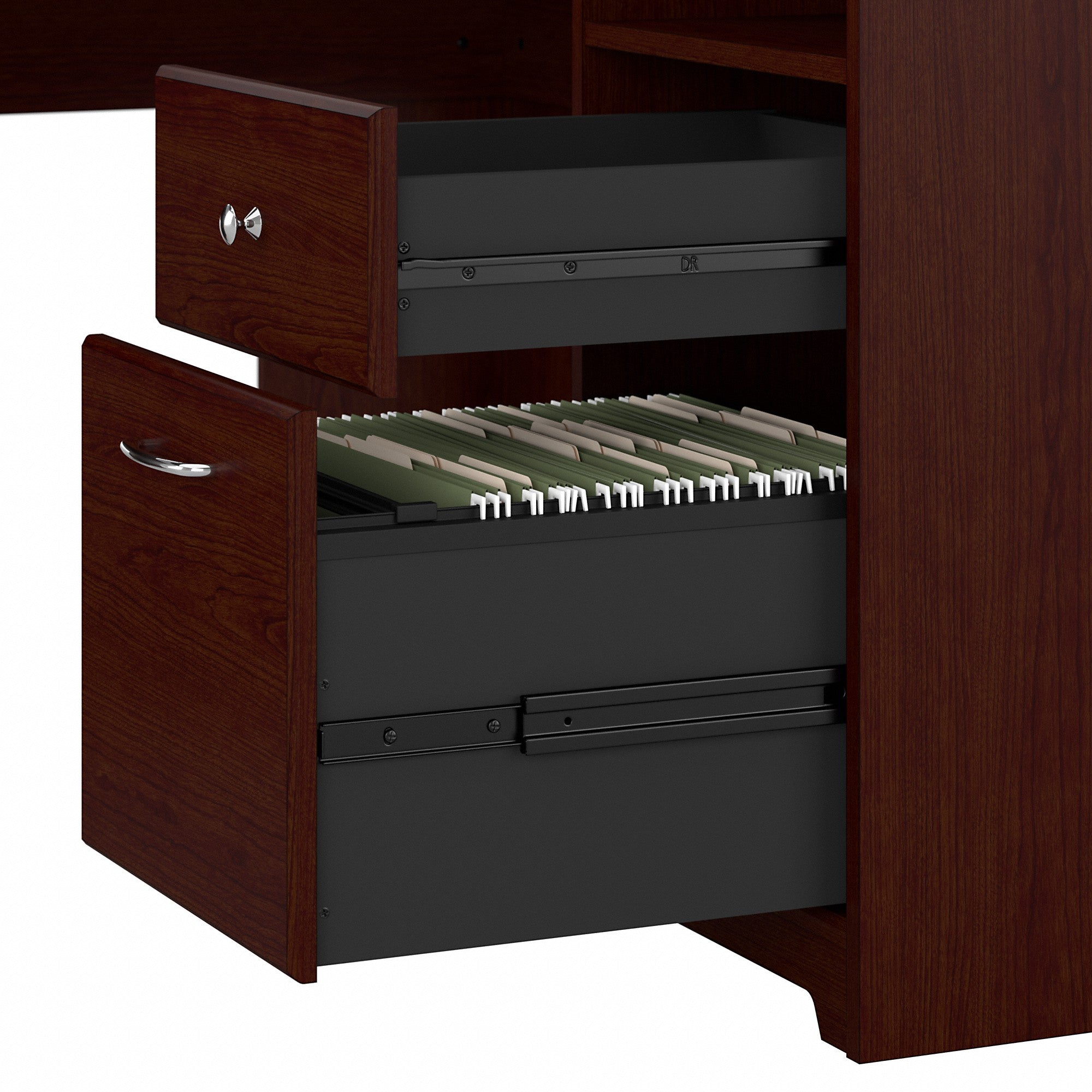 Bush Furniture Cabot 60W L Shaped Computer Desk with Hutch and Storage