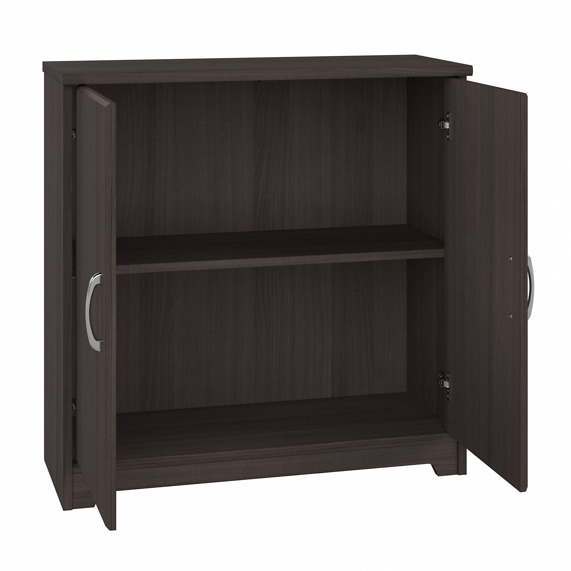 Bush Furniture Cabot 60W L Shaped Computer Desk with Hutch and Small Storage Cabinet