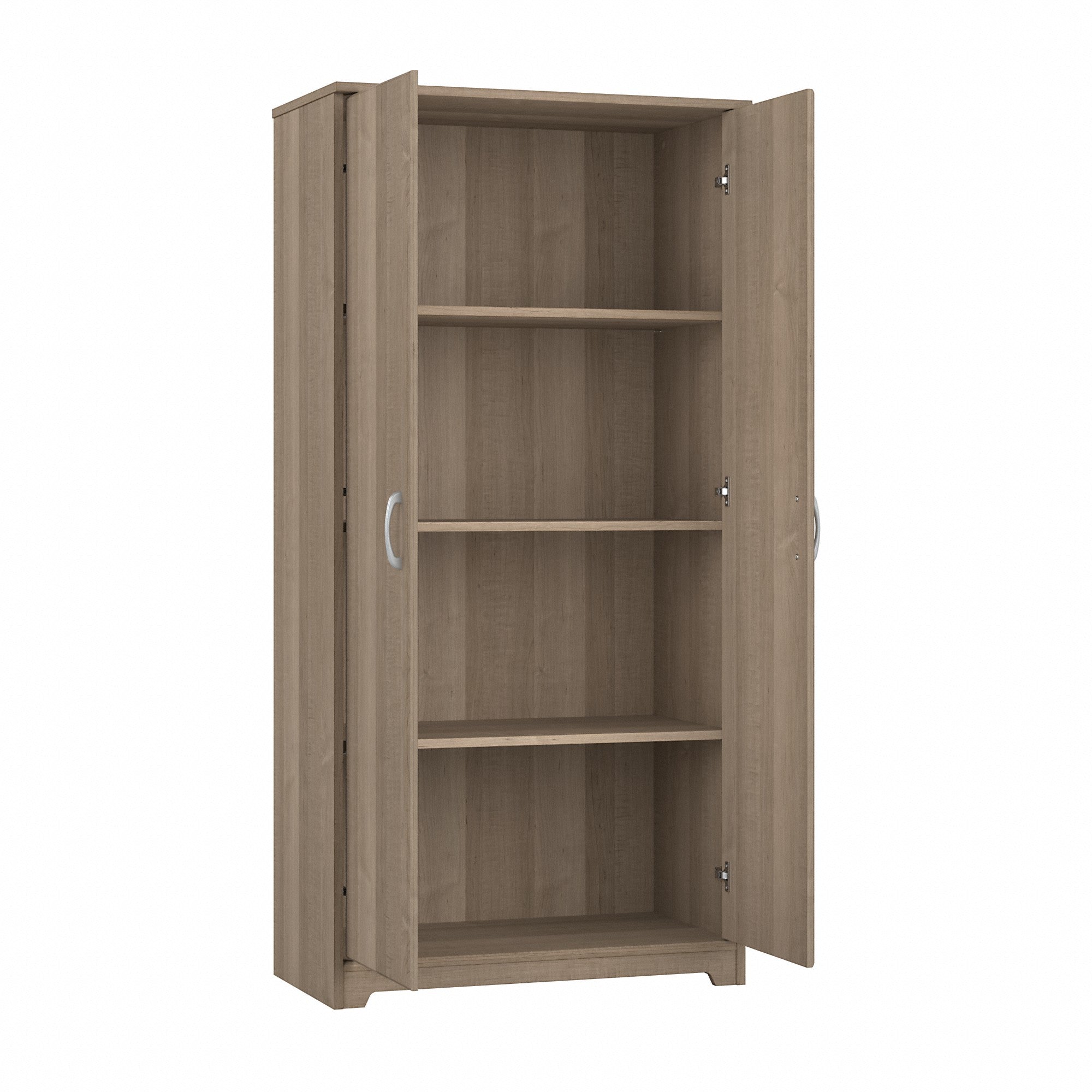 Bush Furniture Cabot 60W L Shaped Computer Desk with Hutch and Tall Storage Cabinet