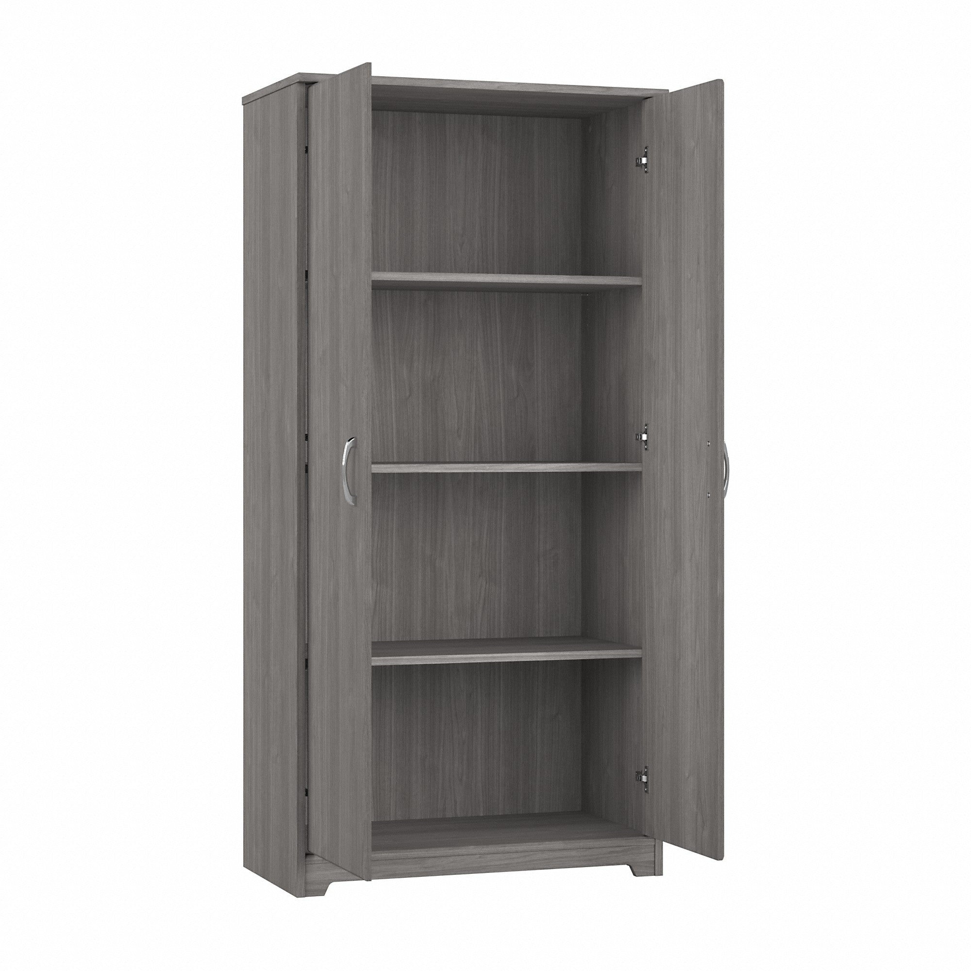 Bush Furniture Cabot 60W L Shaped Computer Desk with Hutch and Tall Storage Cabinet