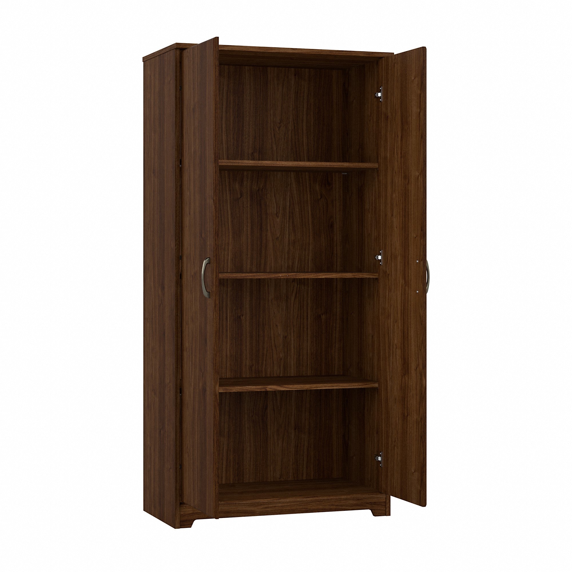 Bush Furniture Cabot 60W L Shaped Computer Desk with Hutch and Tall Storage Cabinet