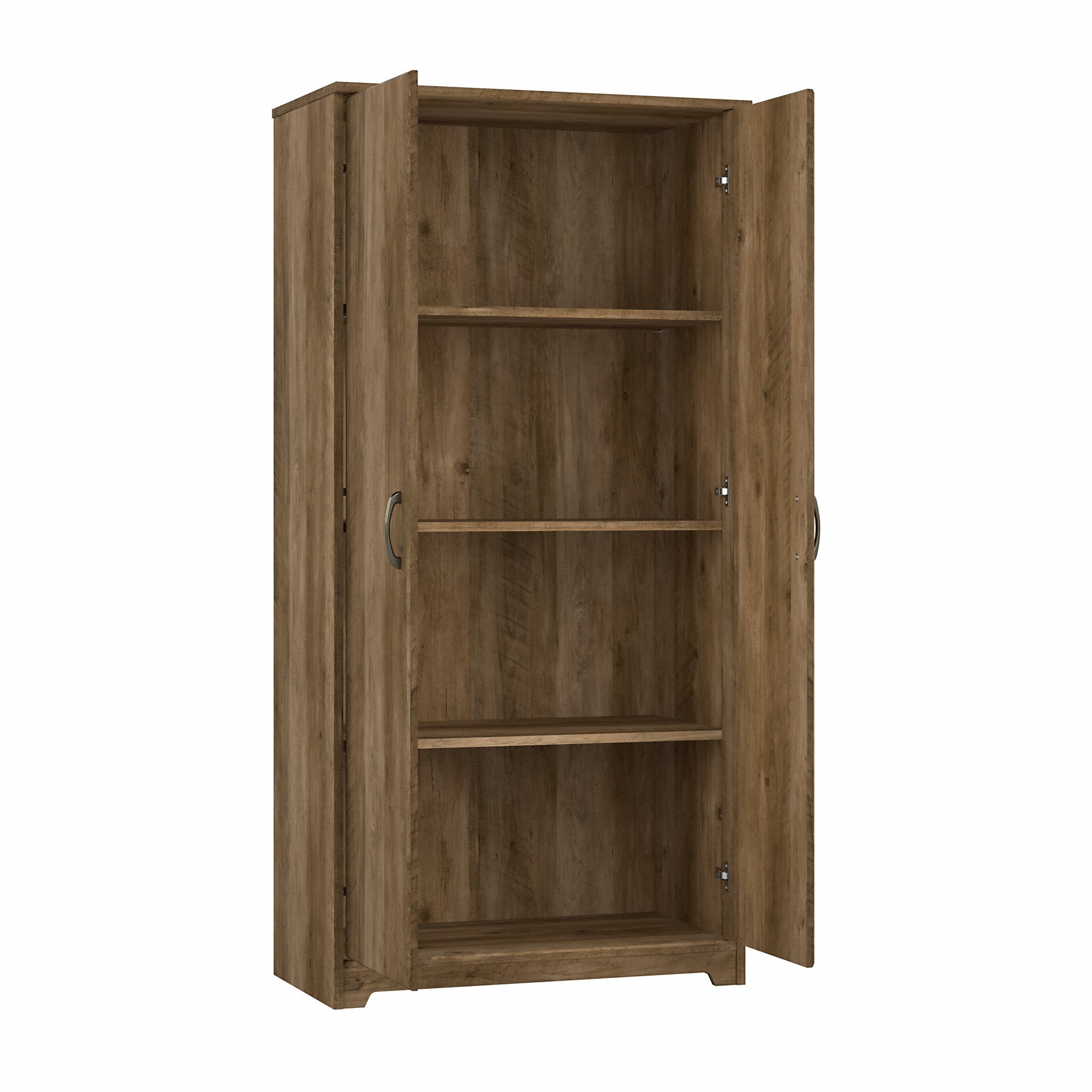 Bush Furniture Cabot 60W L Shaped Computer Desk with Hutch and Tall Storage Cabinet