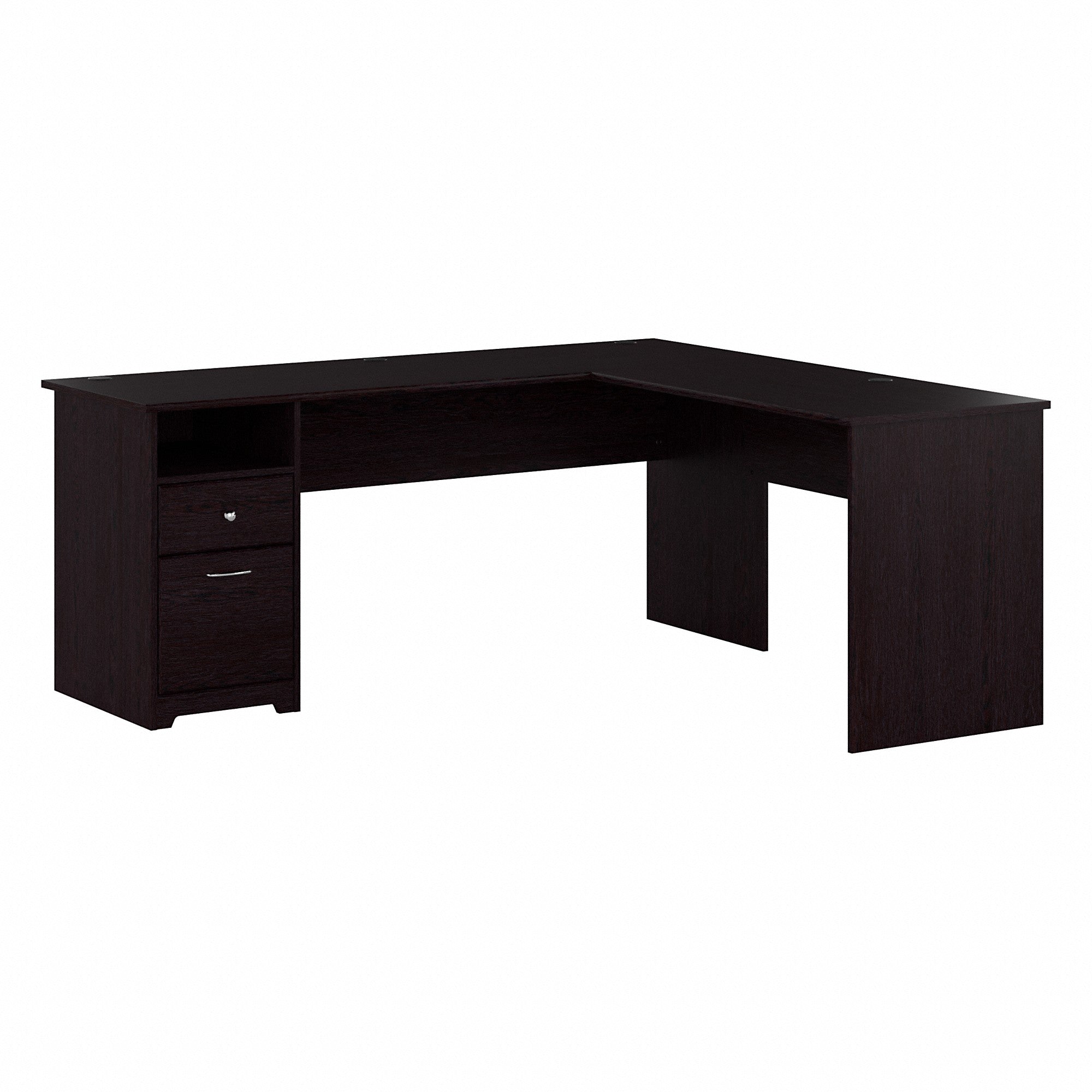 Bush Furniture Cabot 72W L Shaped Computer Desk with Drawers