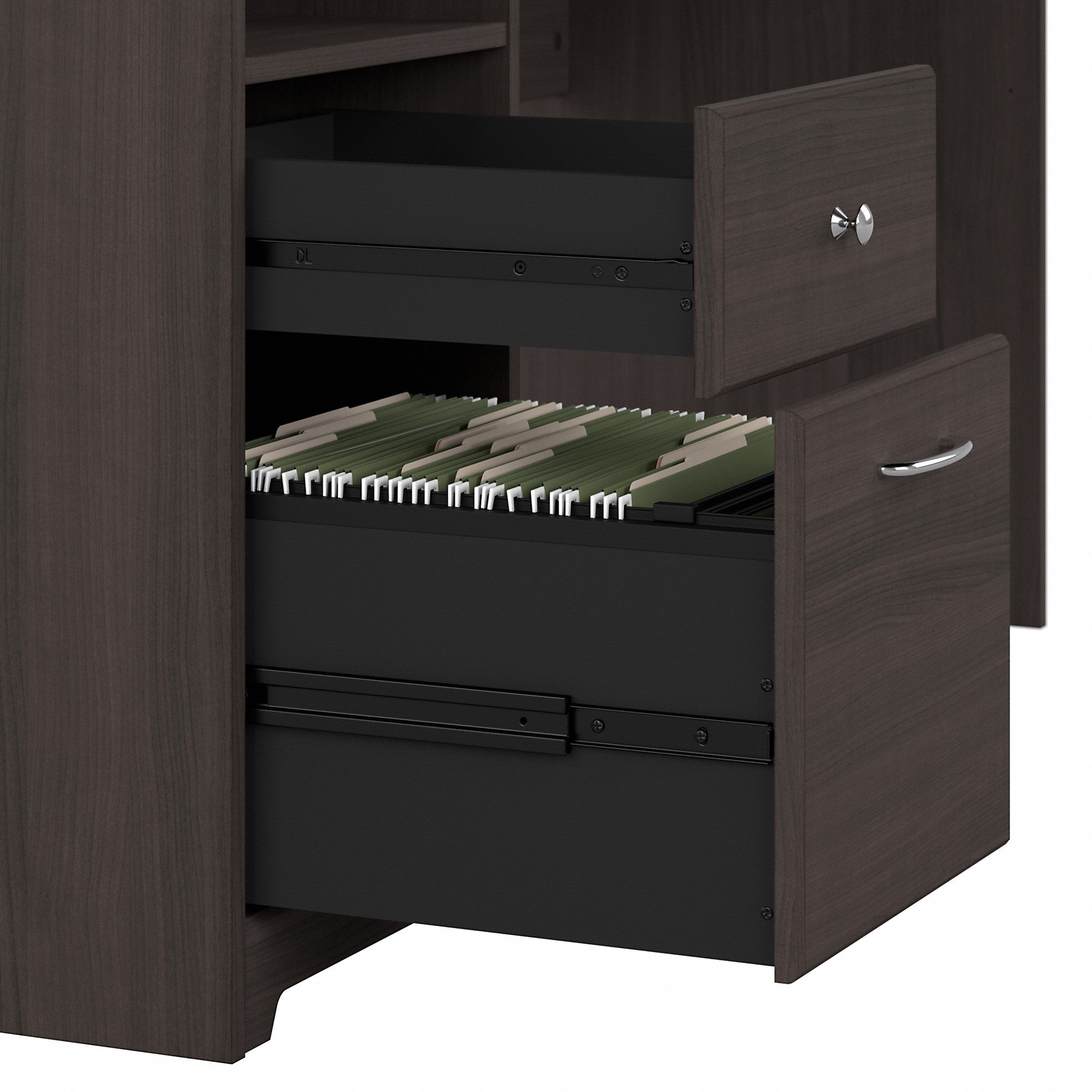 Bush Furniture Cabot 72W L Shaped Computer Desk with Drawers