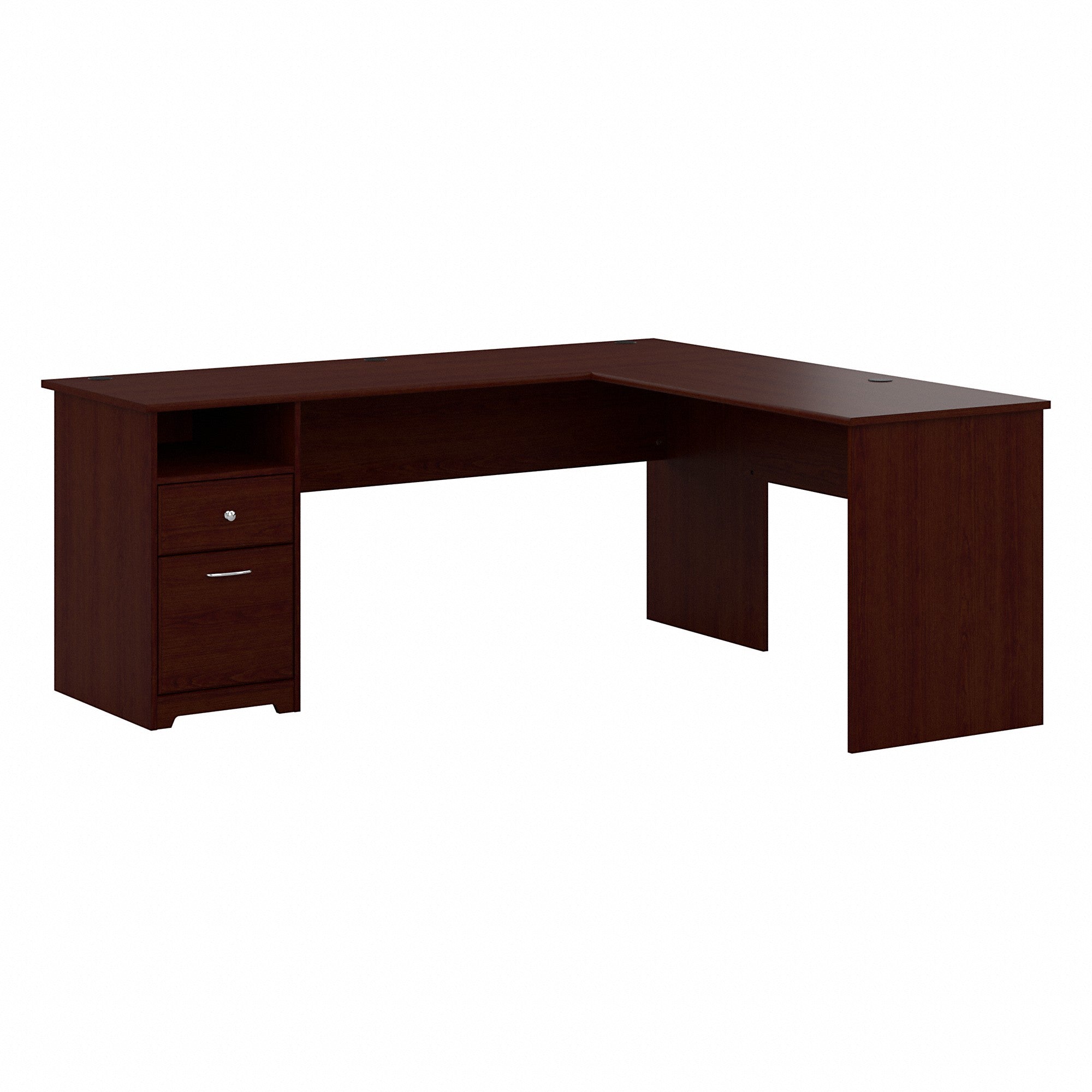 Bush Furniture Cabot 72W L Shaped Computer Desk with Drawers