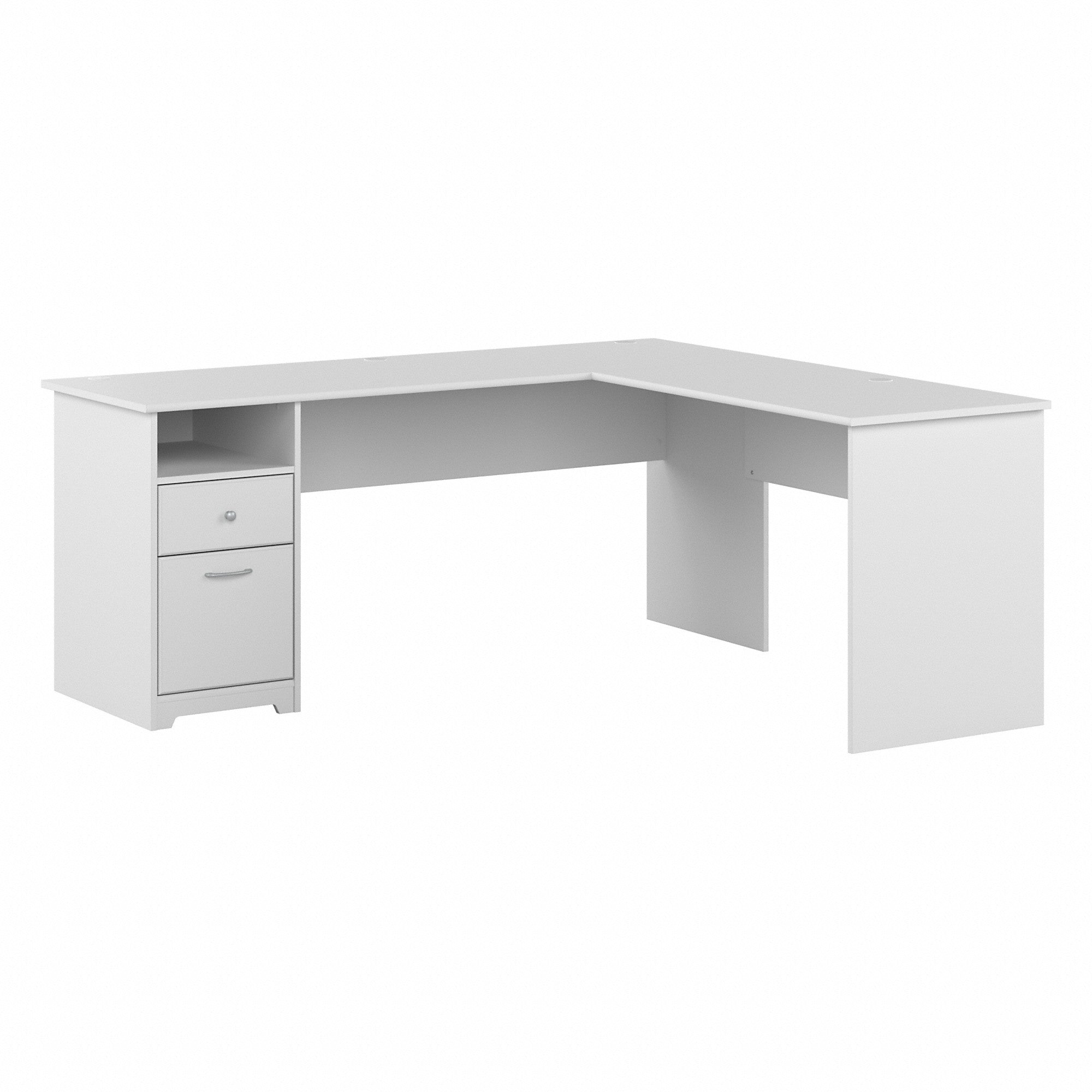 Bush Furniture Cabot 72W L Shaped Computer Desk with Drawers