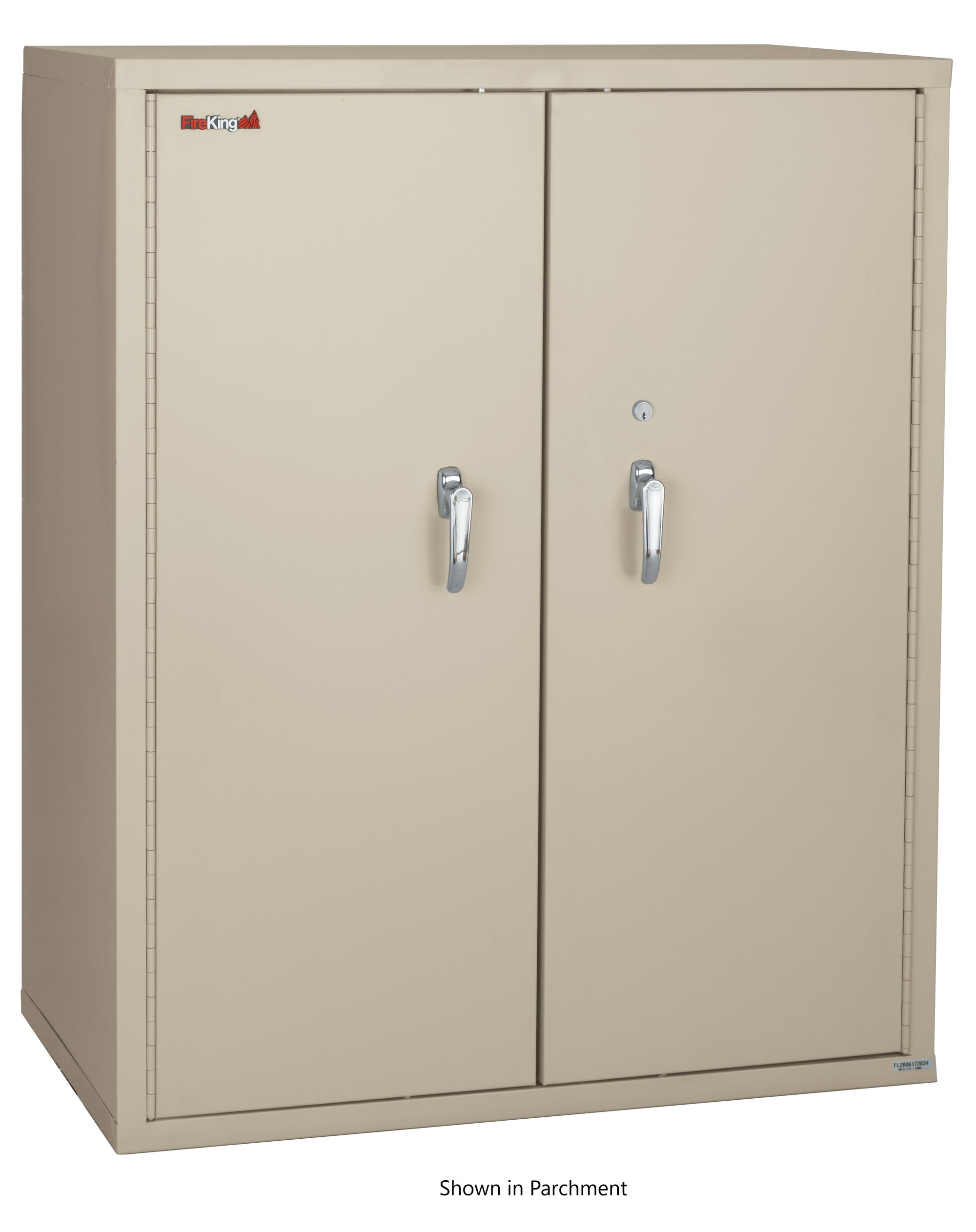 Fire Resistant - Double door storage cabinet with letter end tab inserts - 44&quot;H