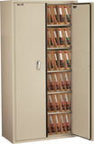 Fire Resistant - Double door storage cabinet with letter end tab inserts - 72"H