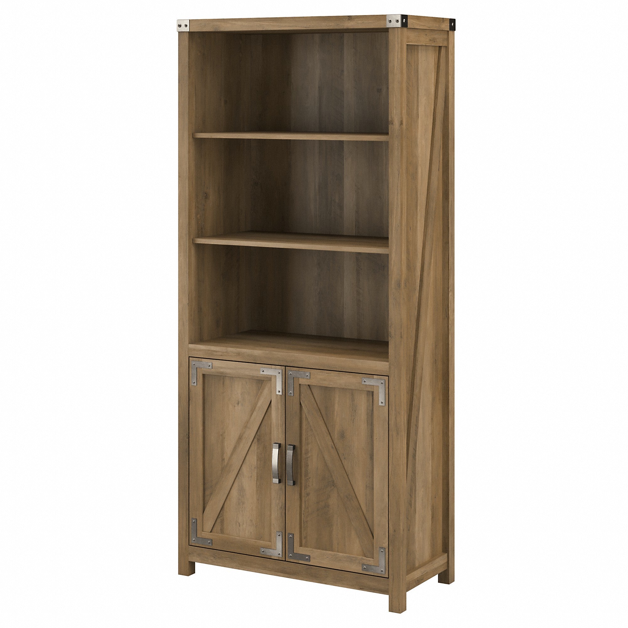 kathy ireland® Home by Bush Furniture Cottage Grove Tall 5 Shelf Bookcase with Doors