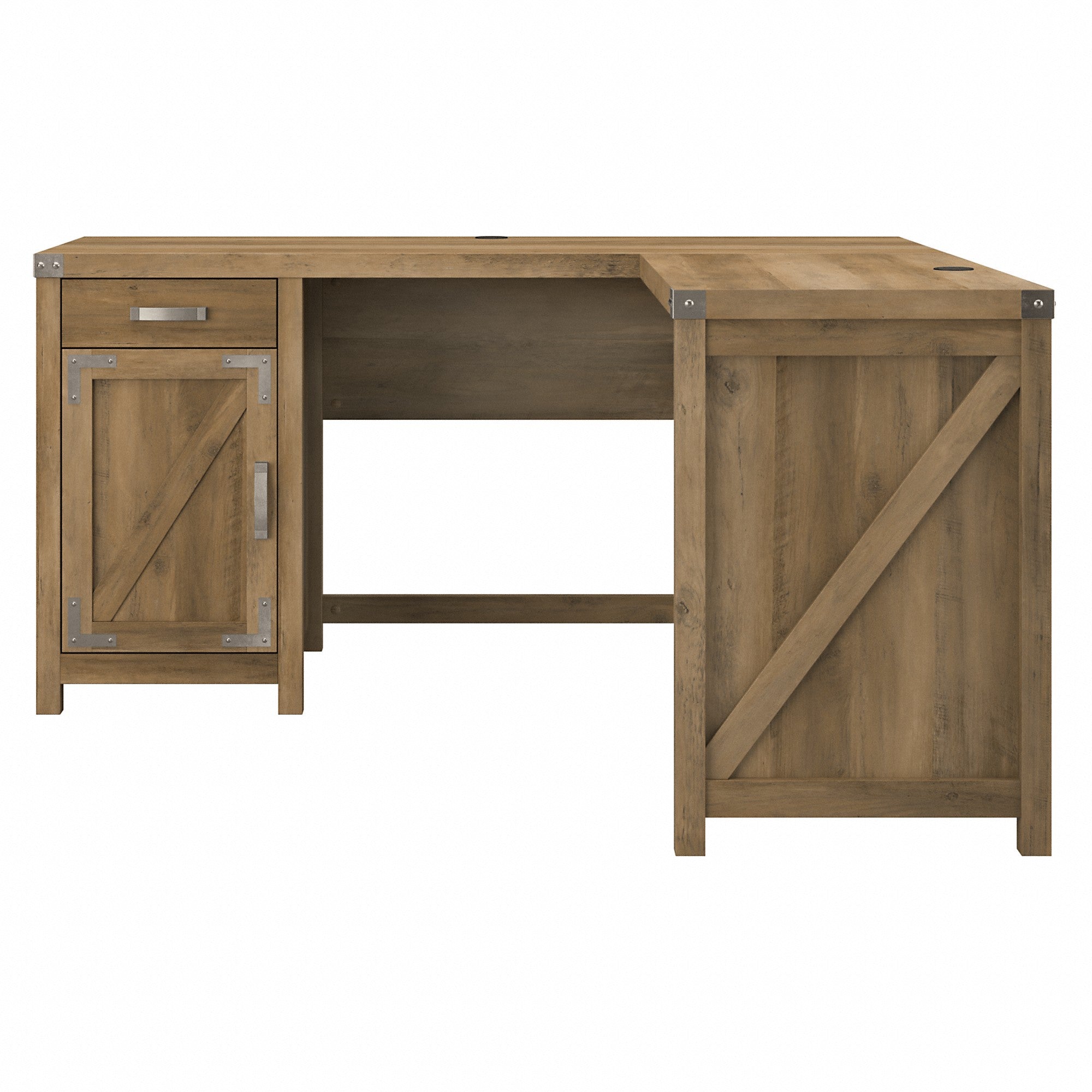 kathy ireland® Home by Bush Furniture Cottage Grove 60W L Shaped Desk with Drawer and Storage Cabinet