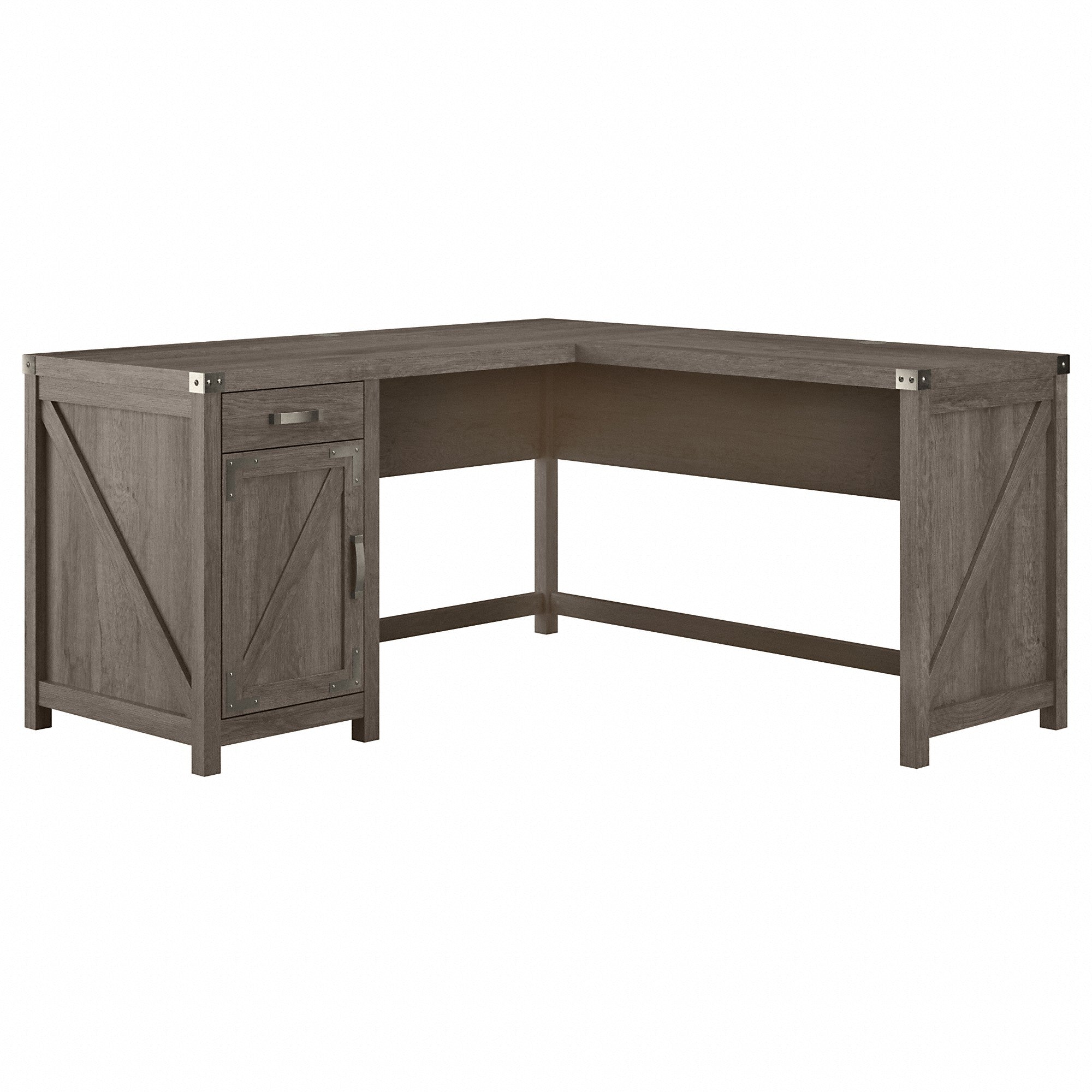 kathy ireland® Home by Bush Furniture Cottage Grove 60W L Shaped Desk with Drawer and Storage Cabinet