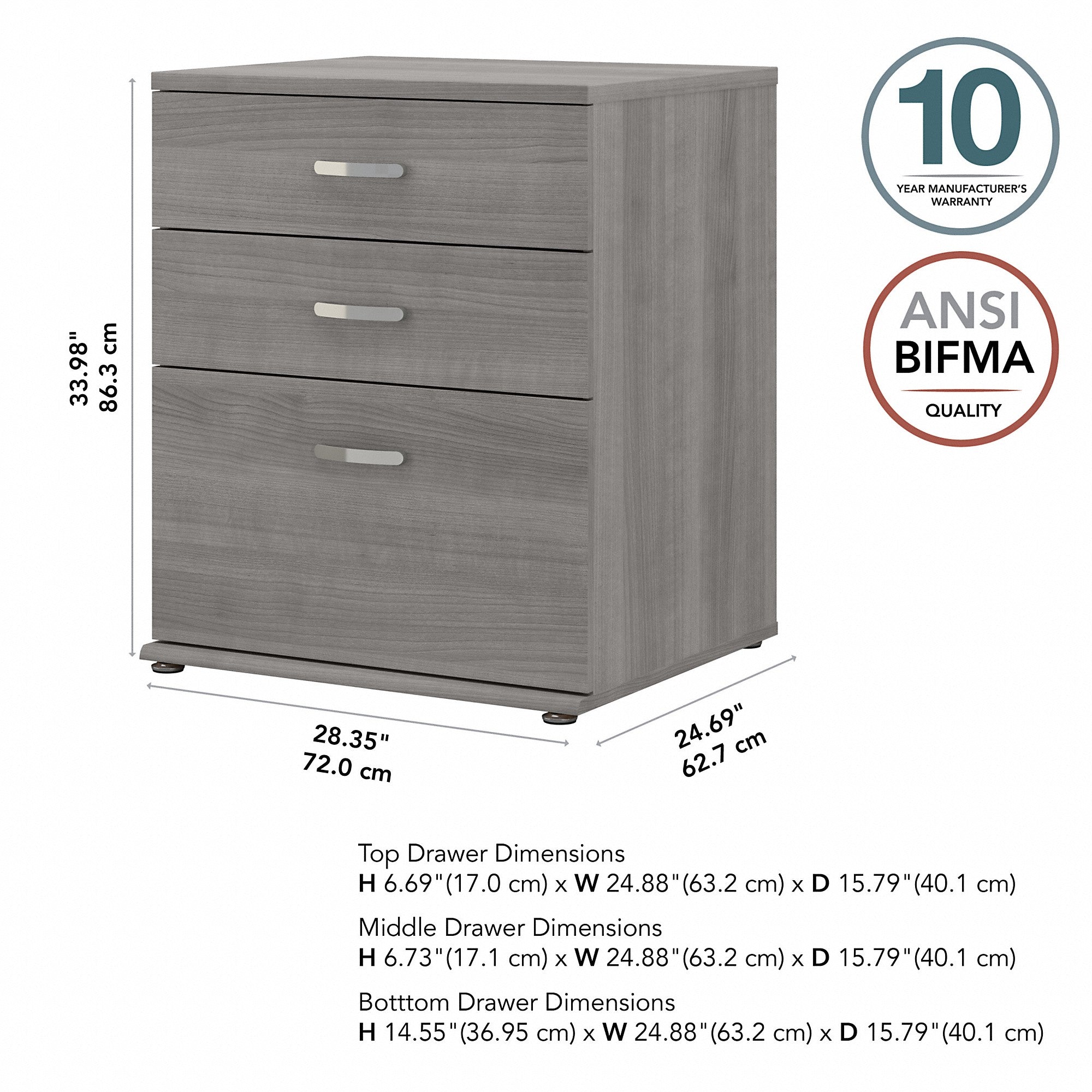 Bush Business Furniture Universal Closet Organizer with Drawers