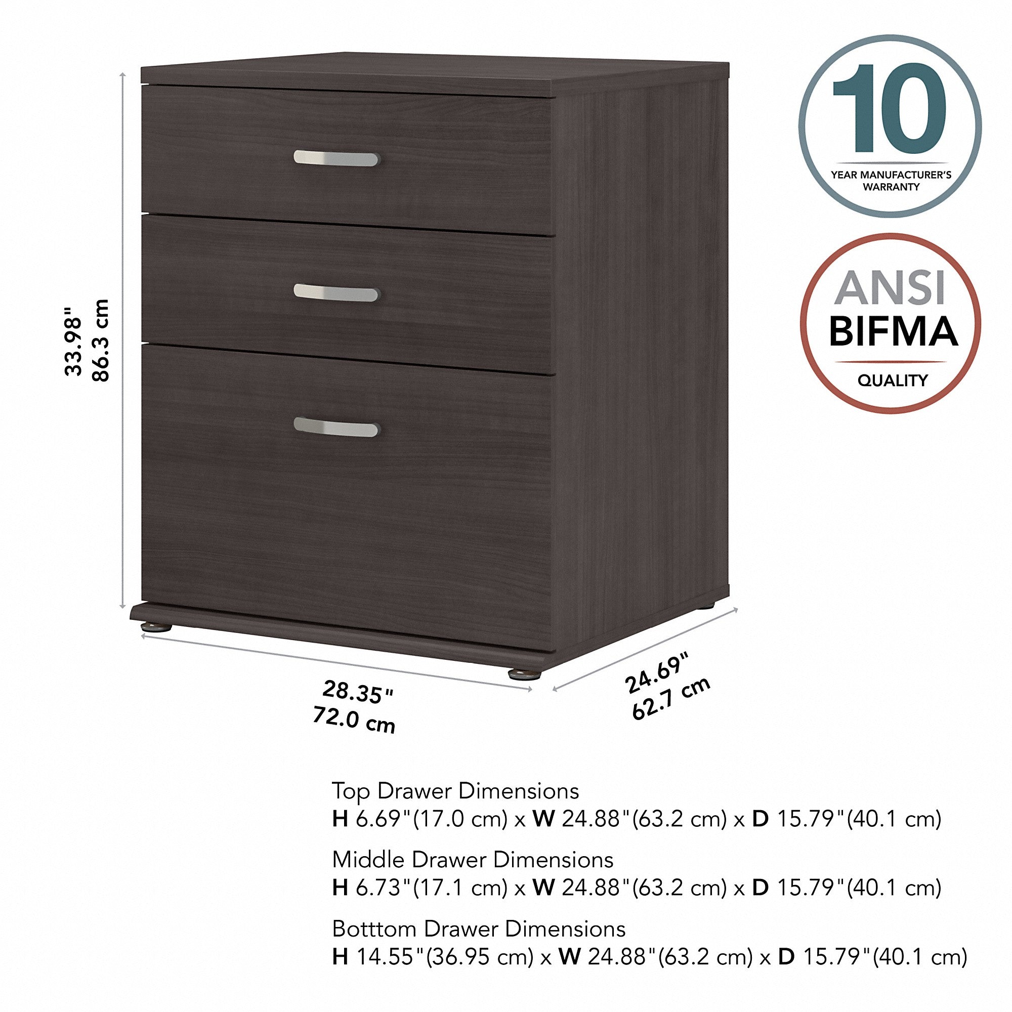 Bush Business Furniture Universal Closet Organizer with Drawers