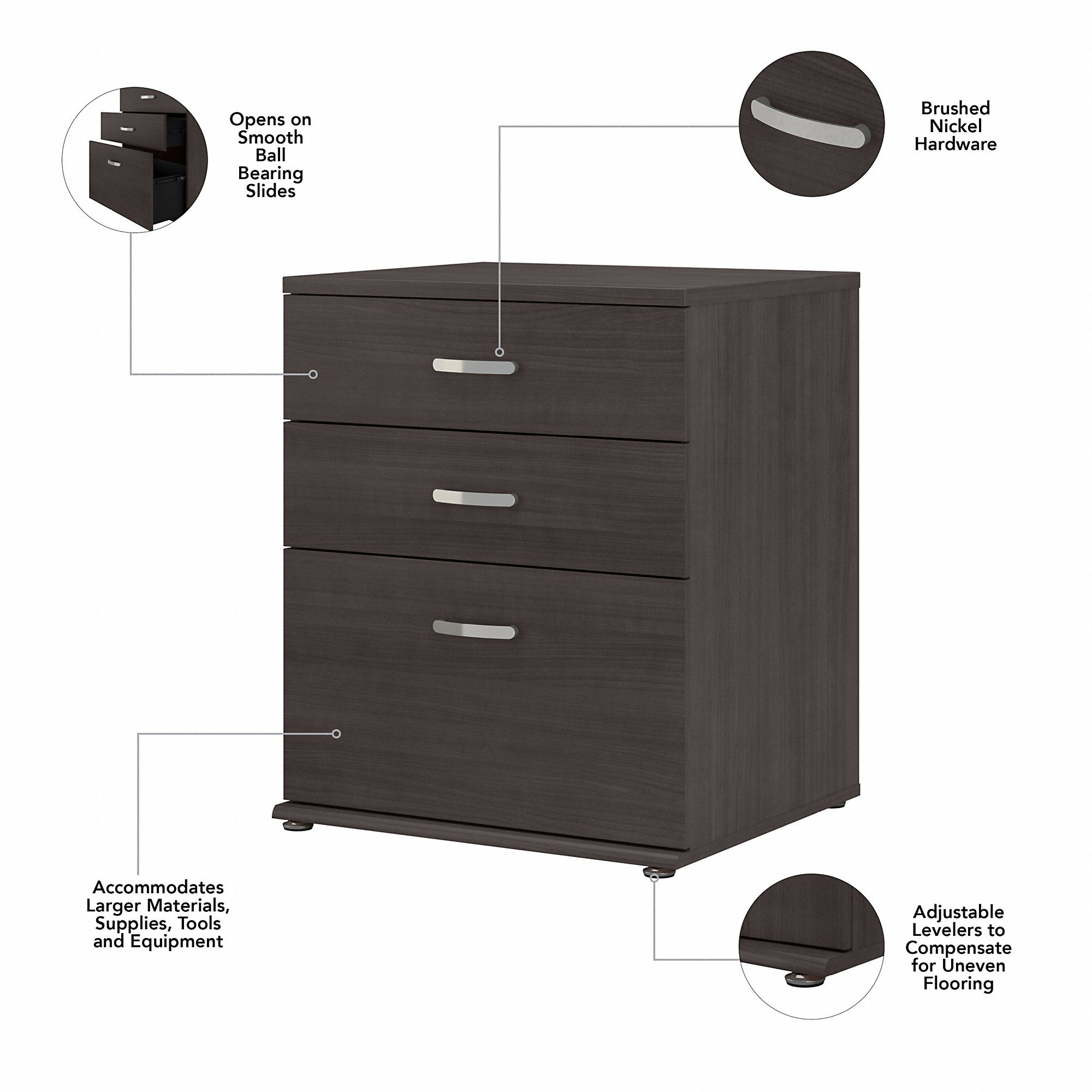 Bush Business Furniture Universal Closet Organizer with Drawers