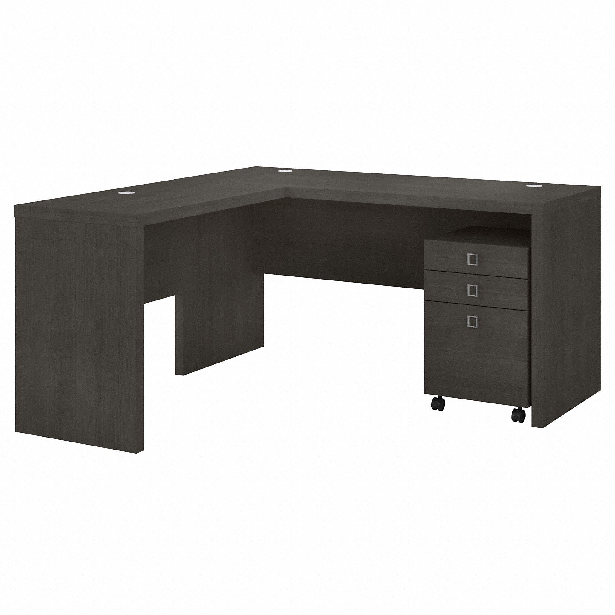 Office by kathy ireland® Echo L Shaped Desk with Mobile File Cabinet