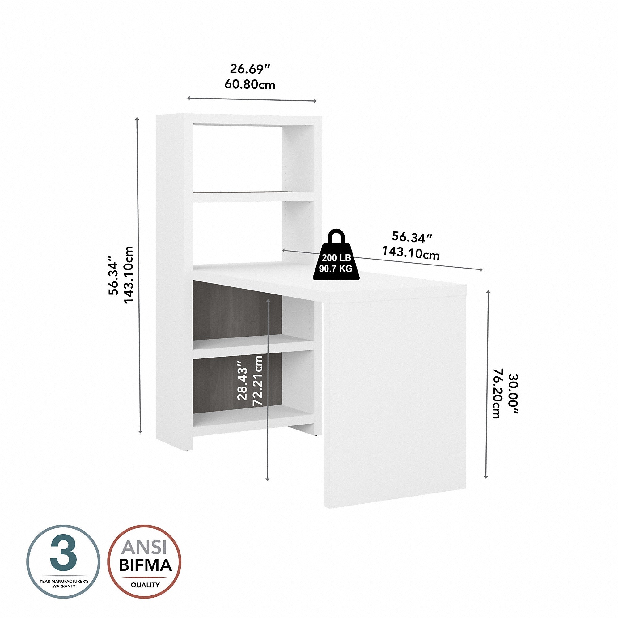 Office by kathy ireland® Echo 56W Craft Table