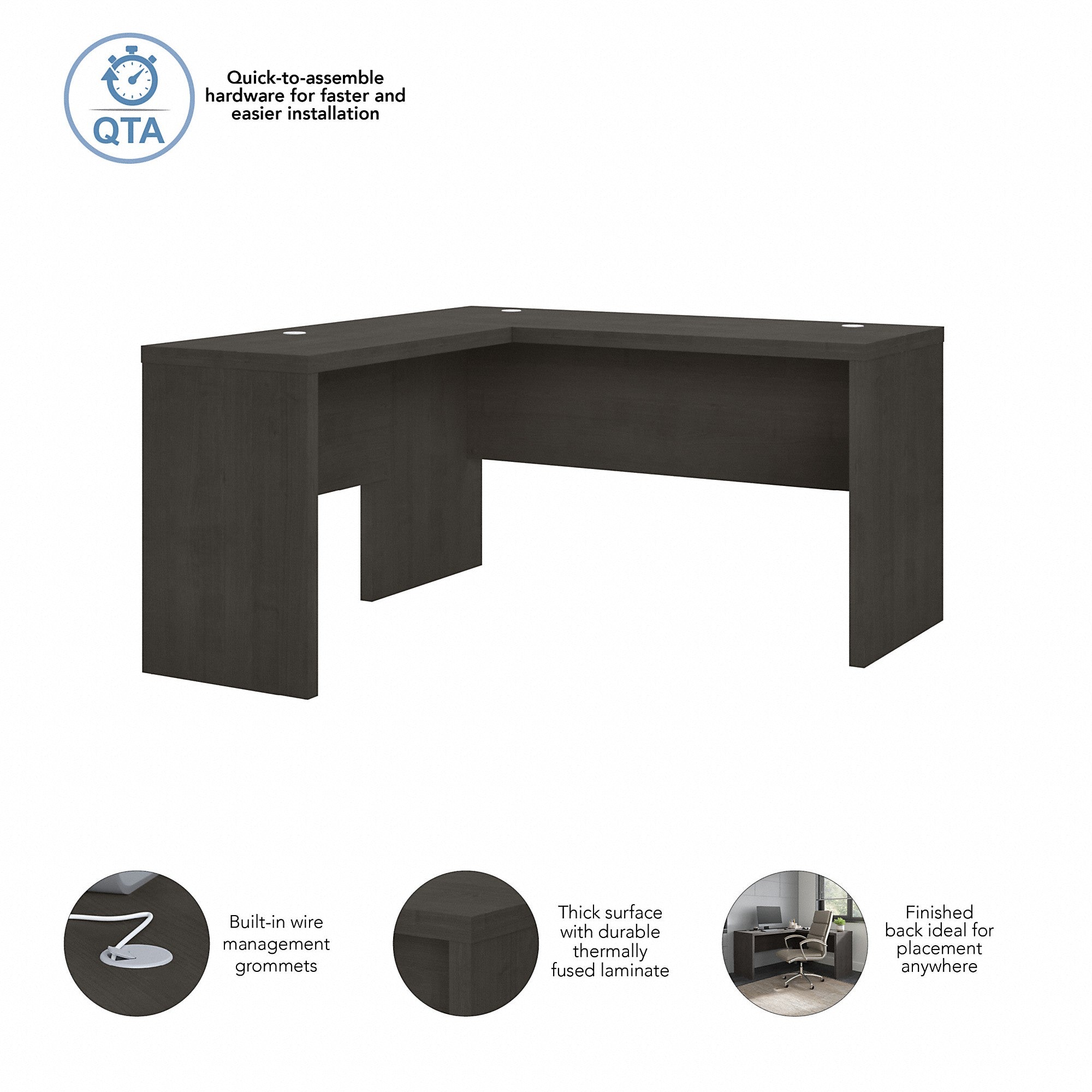 Office by kathy ireland® Echo L Shaped Desk