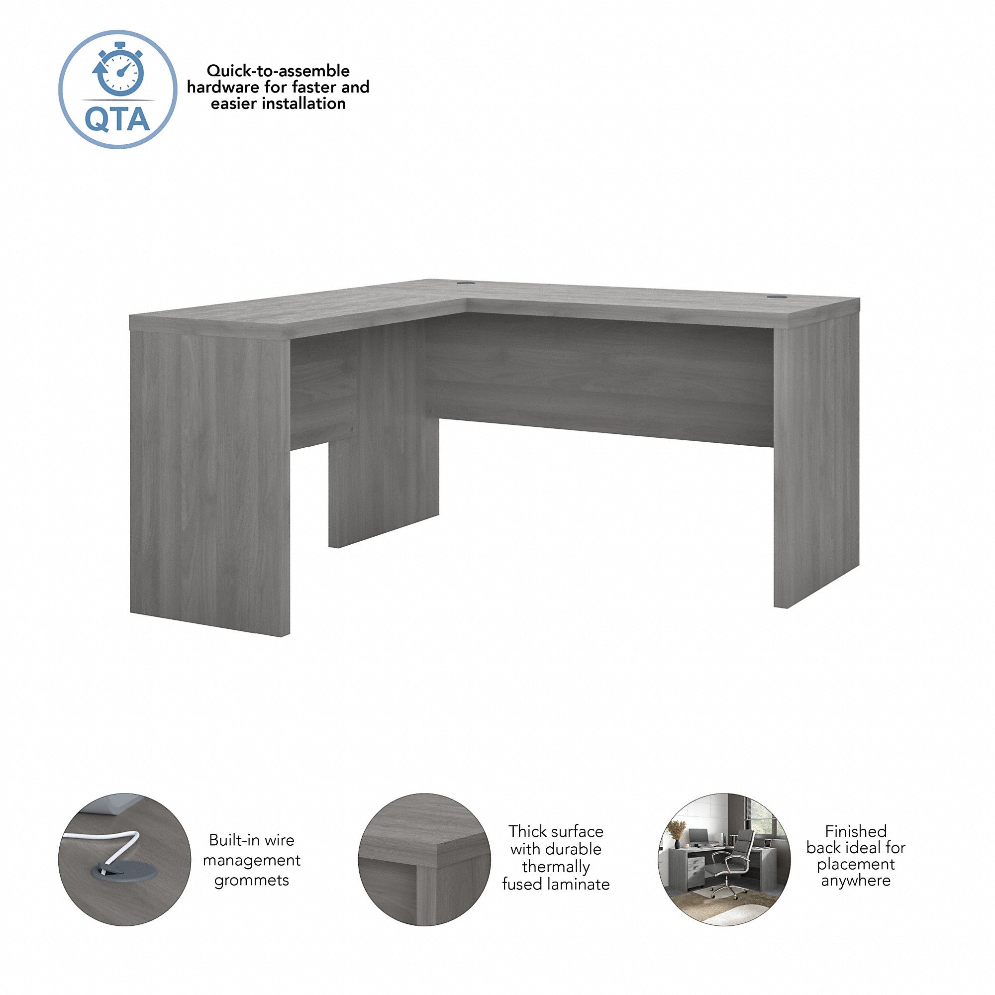 Office by kathy ireland® Echo L Shaped Desk