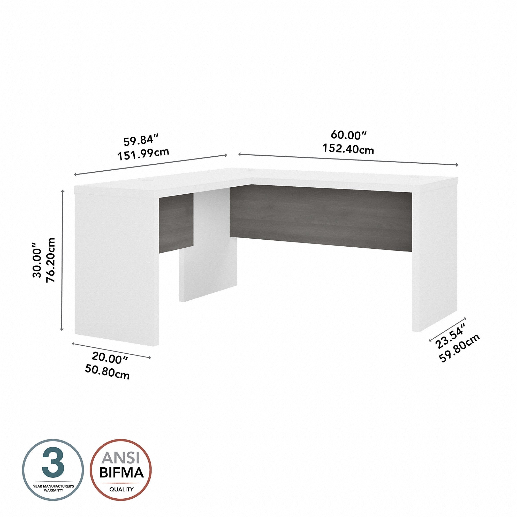 Office by kathy ireland® Echo L Shaped Desk