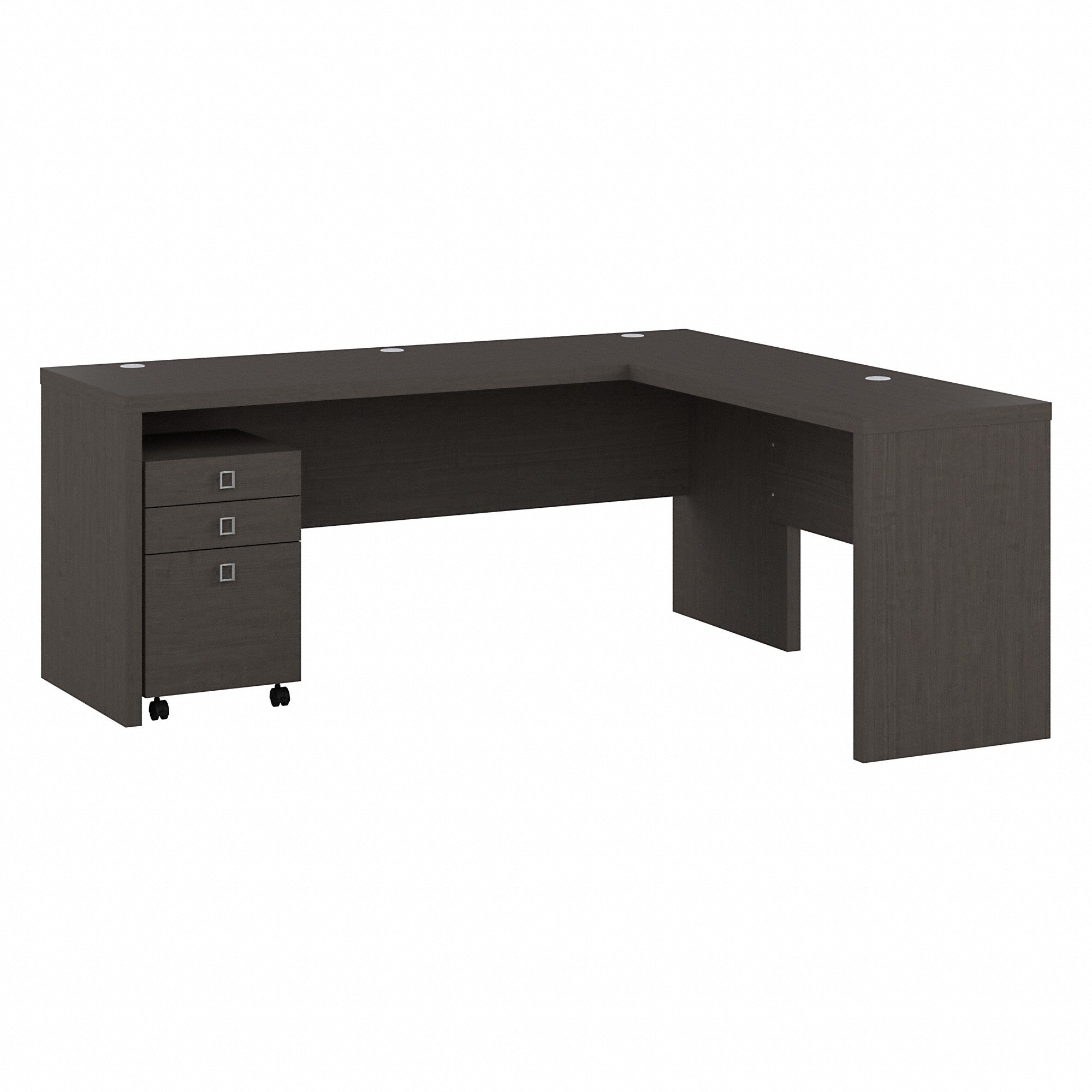 Office by kathy ireland® Echo 72W L Shaped Computer Desk with 3 Drawer Mobile File Cabinet