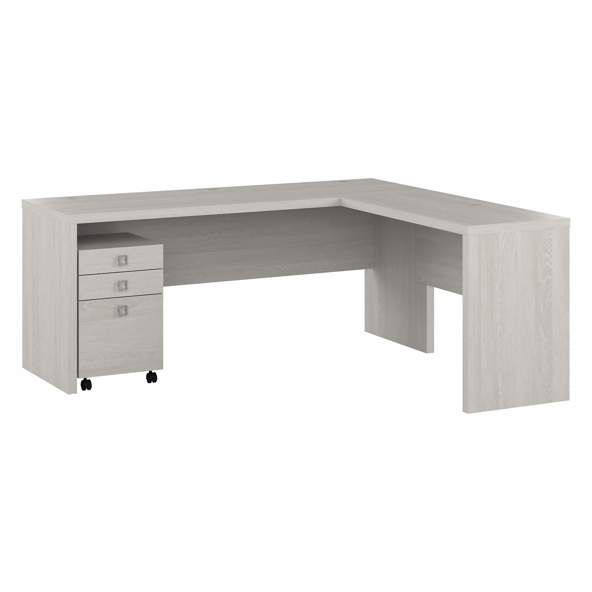 Office by kathy ireland® Echo 72W L Shaped Computer Desk with 3 Drawer Mobile File Cabinet