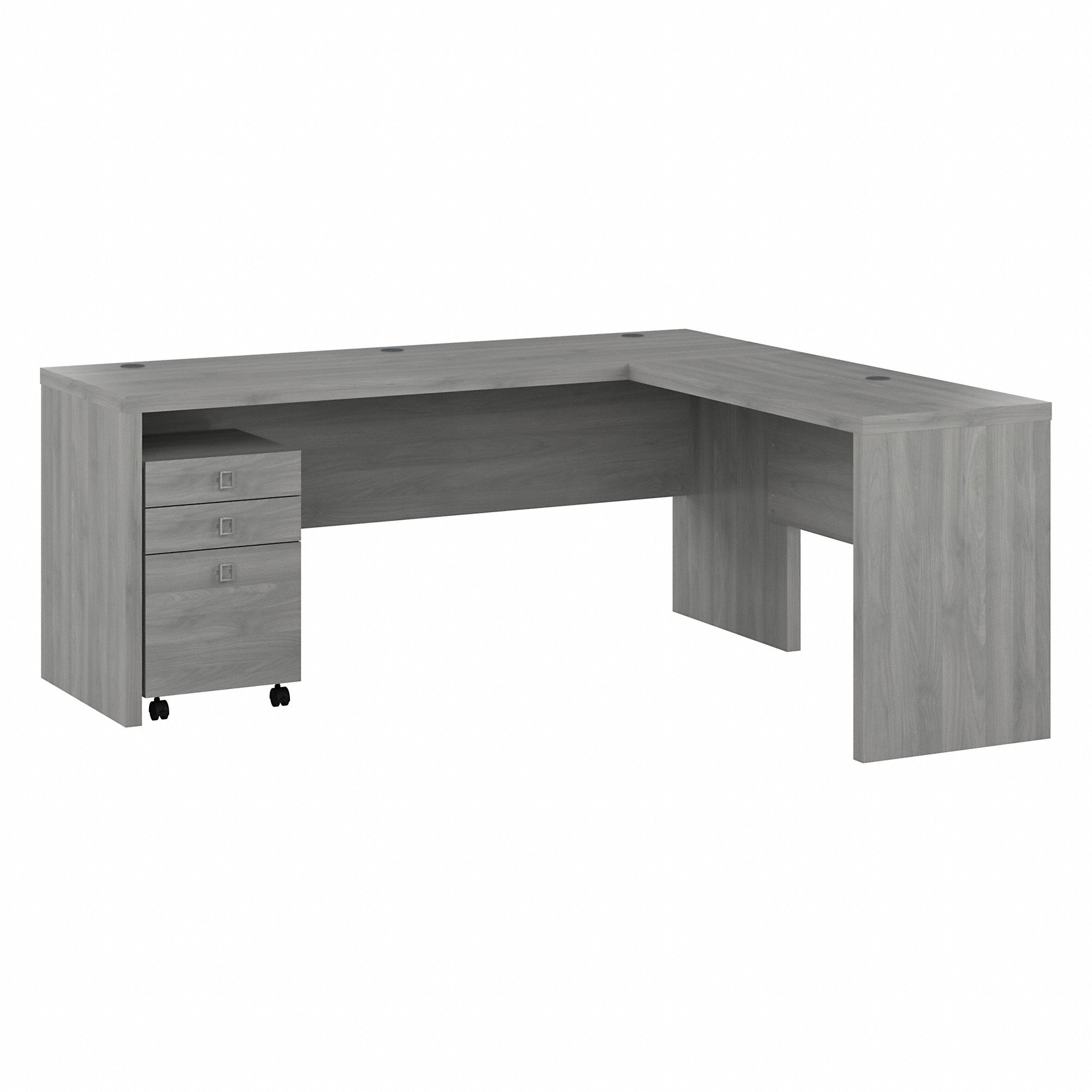 Office by kathy ireland® Echo 72W L Shaped Computer Desk with 3 Drawer Mobile File Cabinet