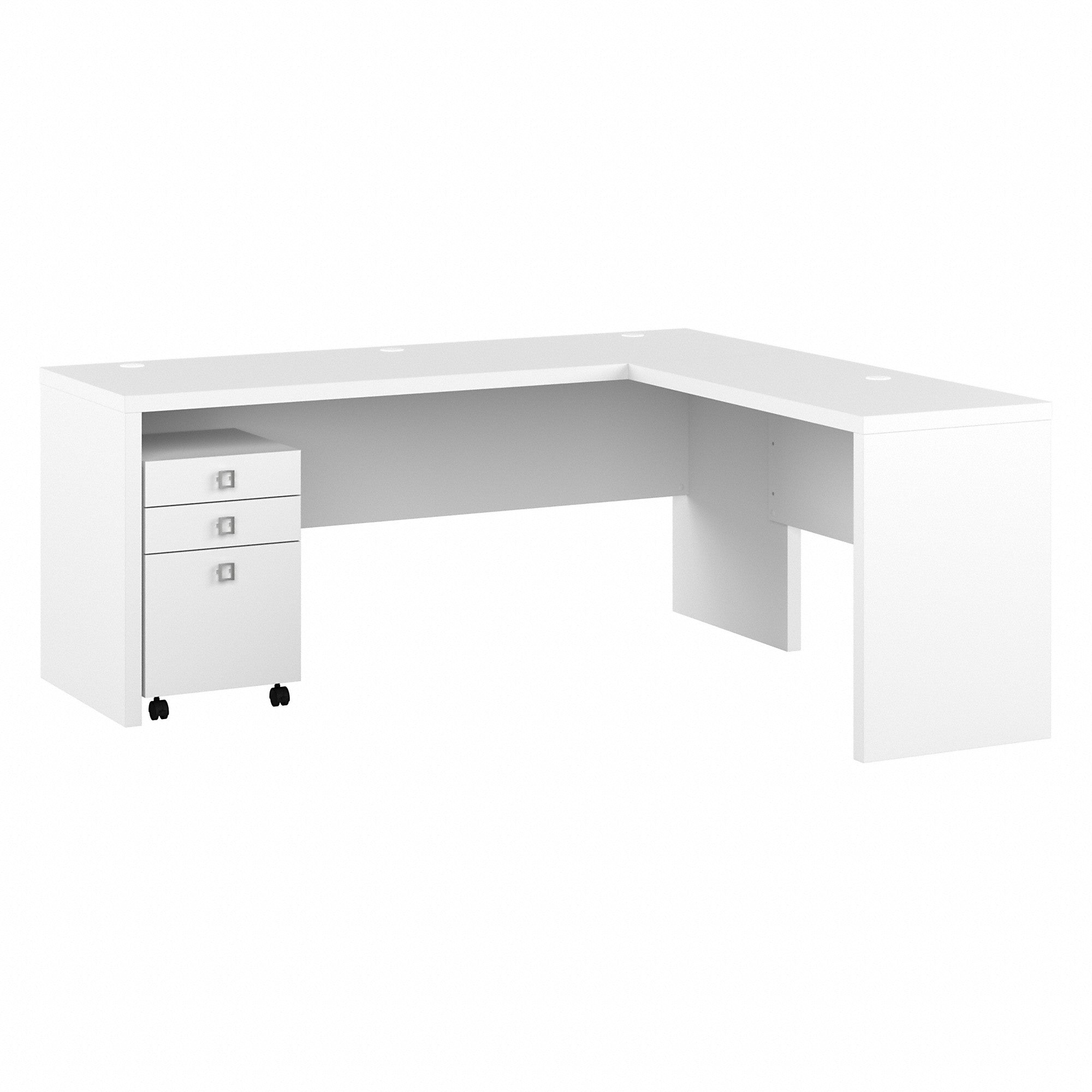 Office by kathy ireland® Echo 72W L Shaped Computer Desk with 3 Drawer Mobile File Cabinet