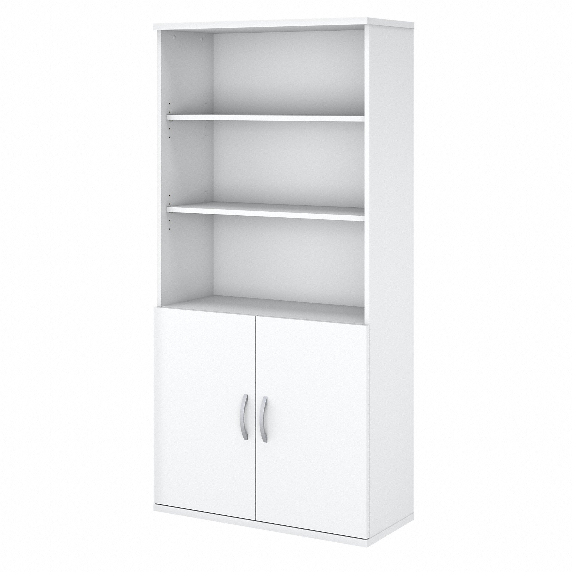 Bush Business Furniture Easy Office 5 Shelf Bookcase with Doors