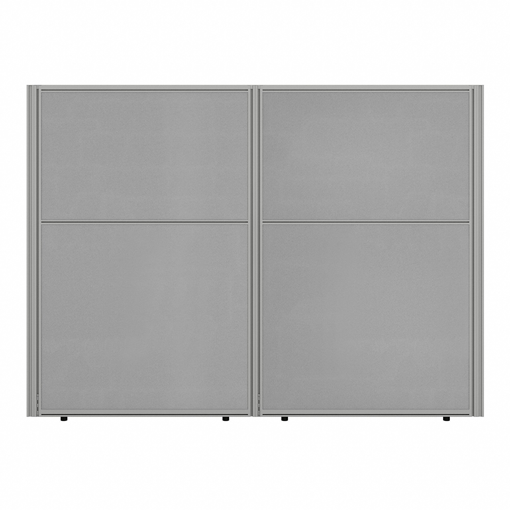 Bush Business Furniture Easy Office 60W Cubicle Desk with File Cabinet and 45H Closed Panels Workstation