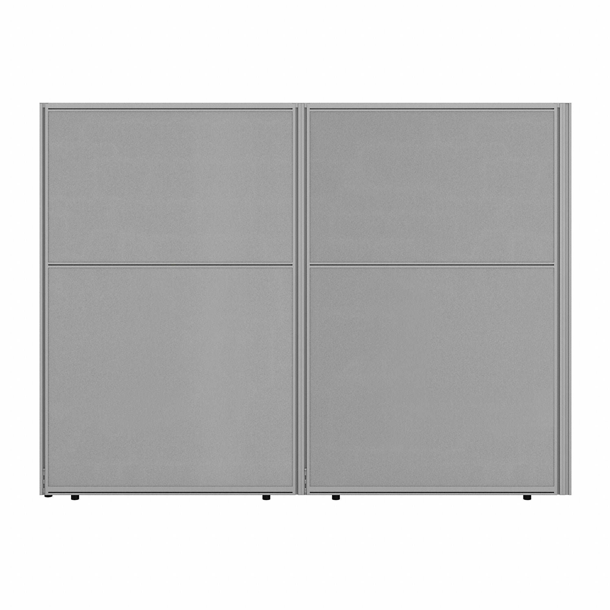 Bush Business Furniture Easy Office 60W L Shaped Cubicle Desk with File Cabinet and 45H Panels