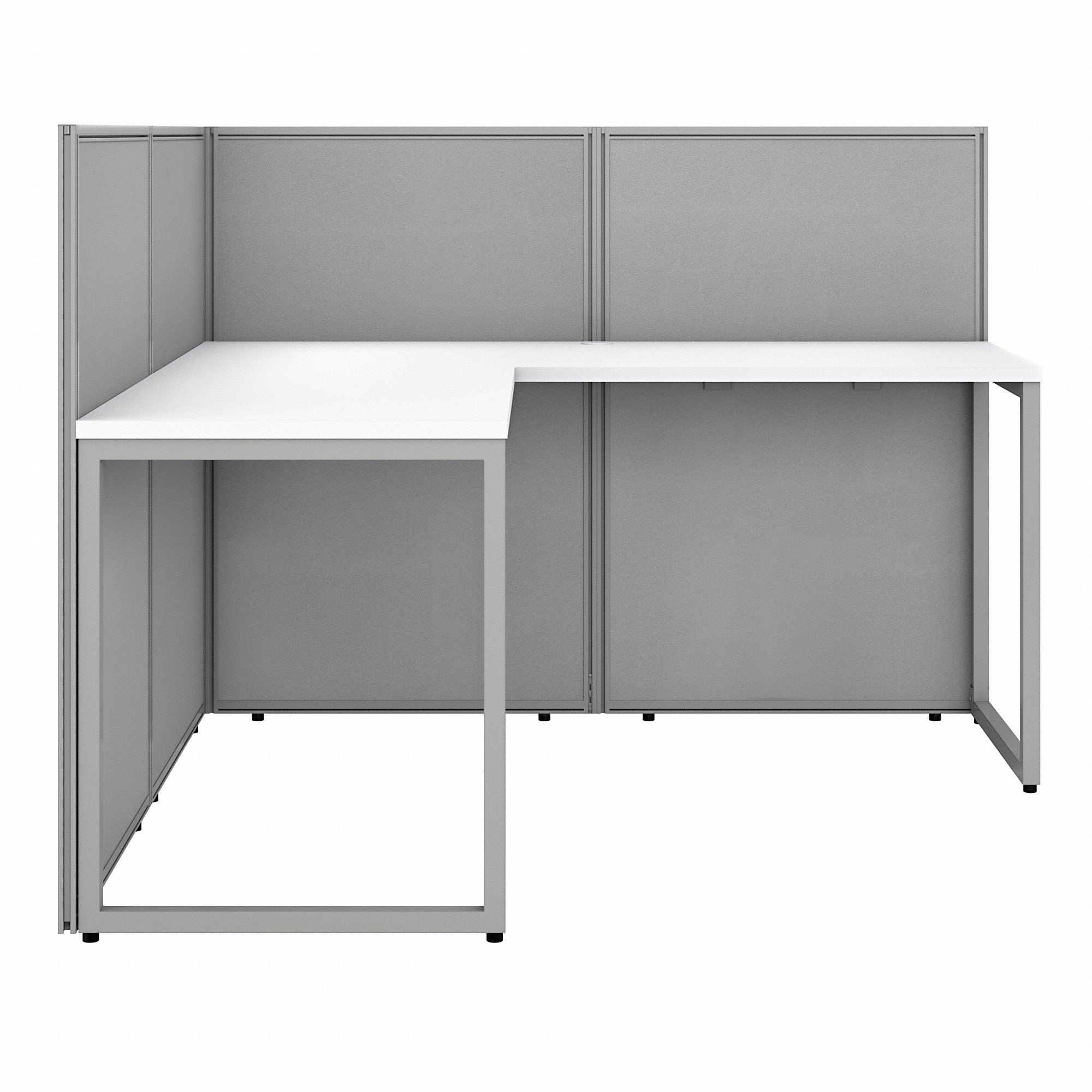 Bush Business Furniture Easy Office 60W L Shaped Cubicle Desk Workstation with 45H Panels