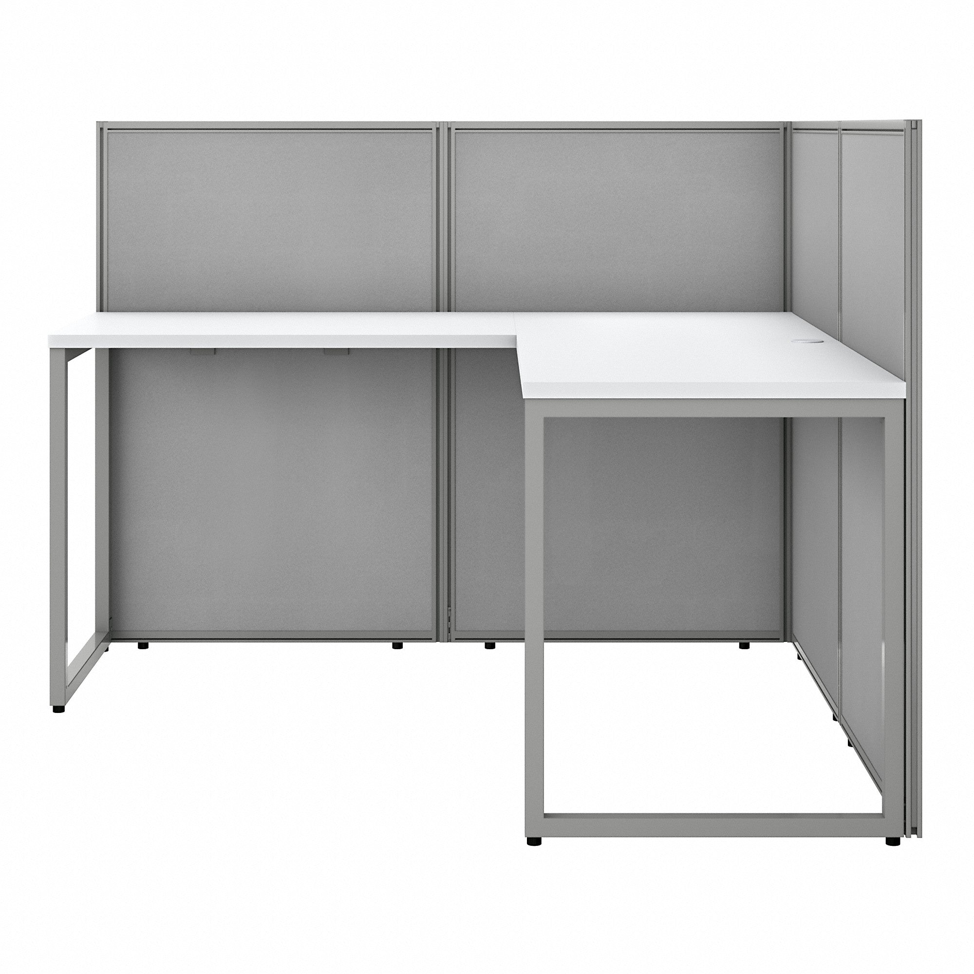 Bush Business Furniture Easy Office 60W L Shaped Cubicle Desk Workstation with 45H Panels