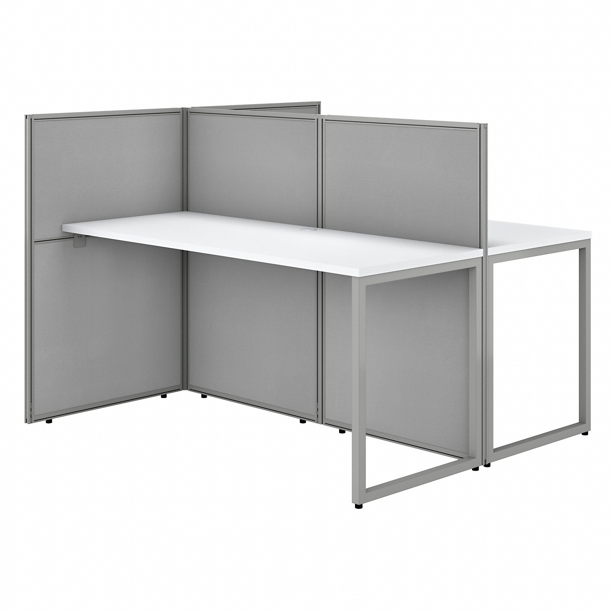 Bush Business Furniture Easy Office 60W 2 Person Cubicle Desk Workstation with 45H Panels