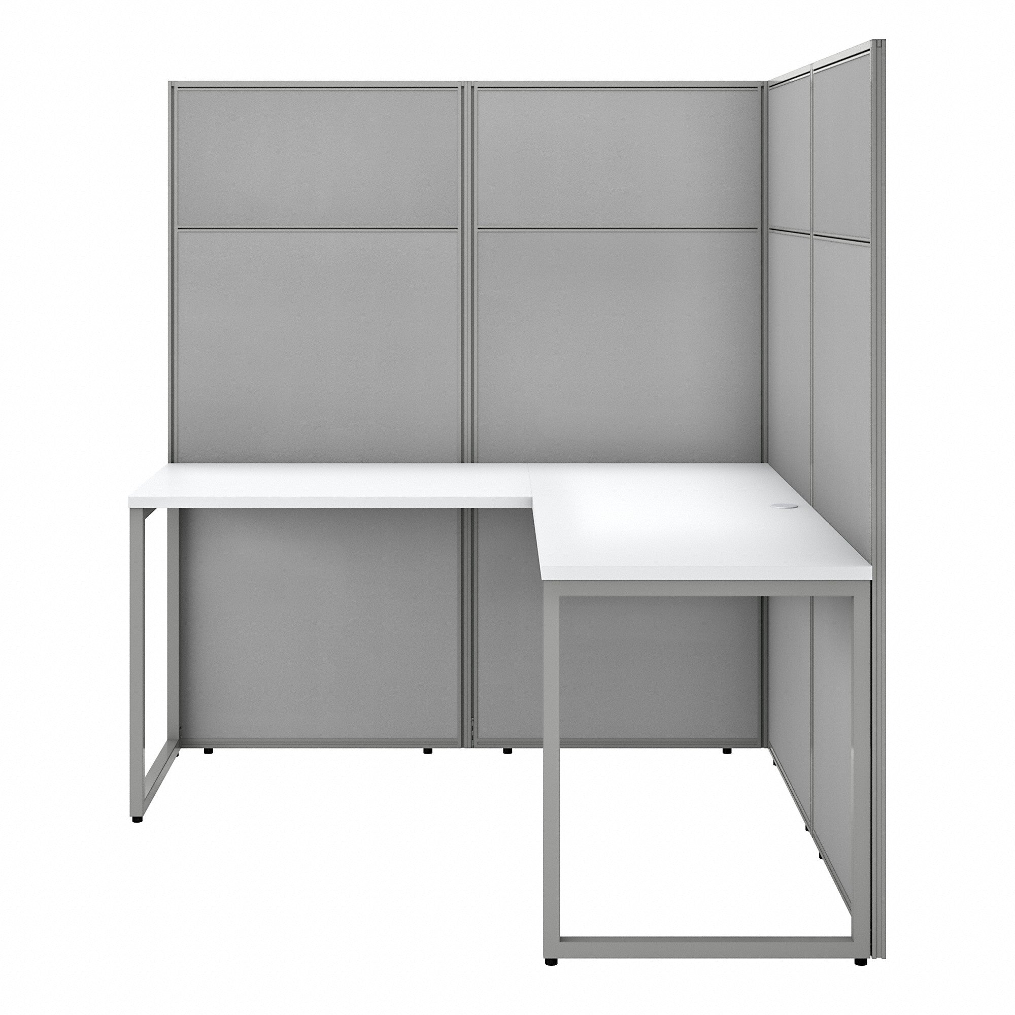 Bush Business Furniture Easy Office 60W L Shaped Cubicle Desk Workstation with 66H Panels