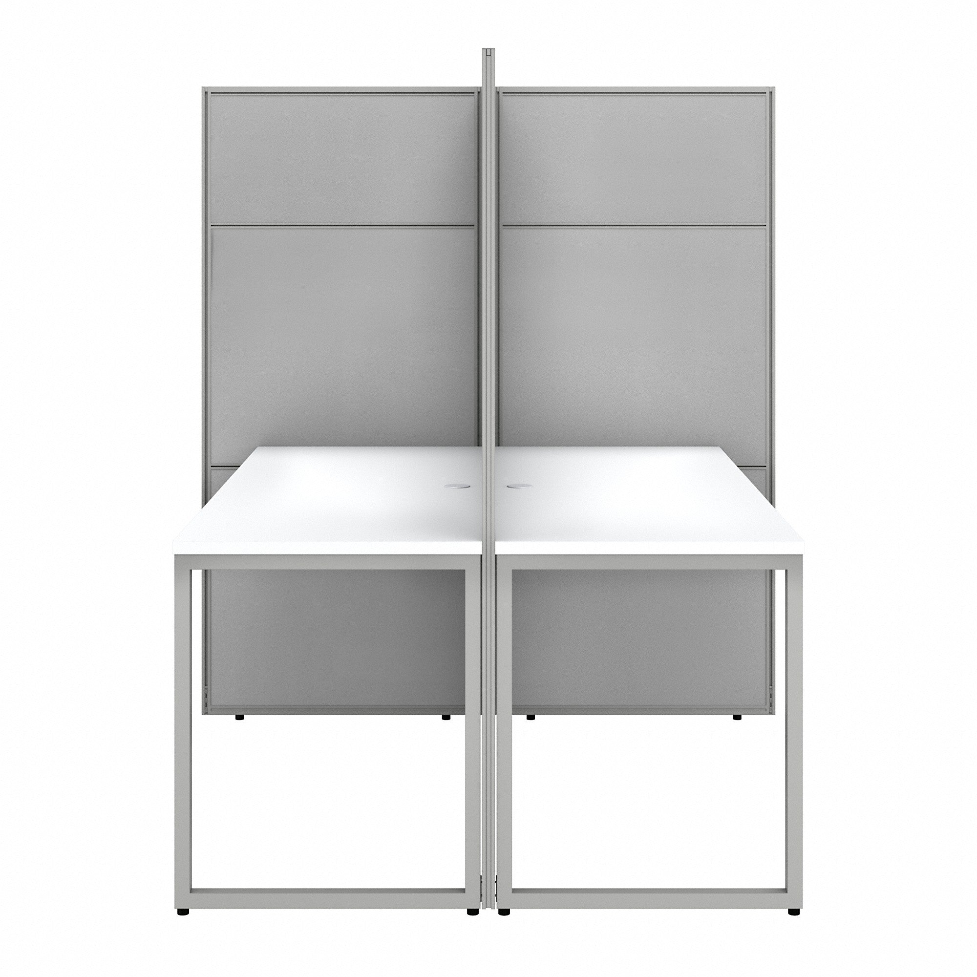 Bush Business Furniture Easy Office 60W 2 Person Cubicle Desk Workstation with 66H Panels